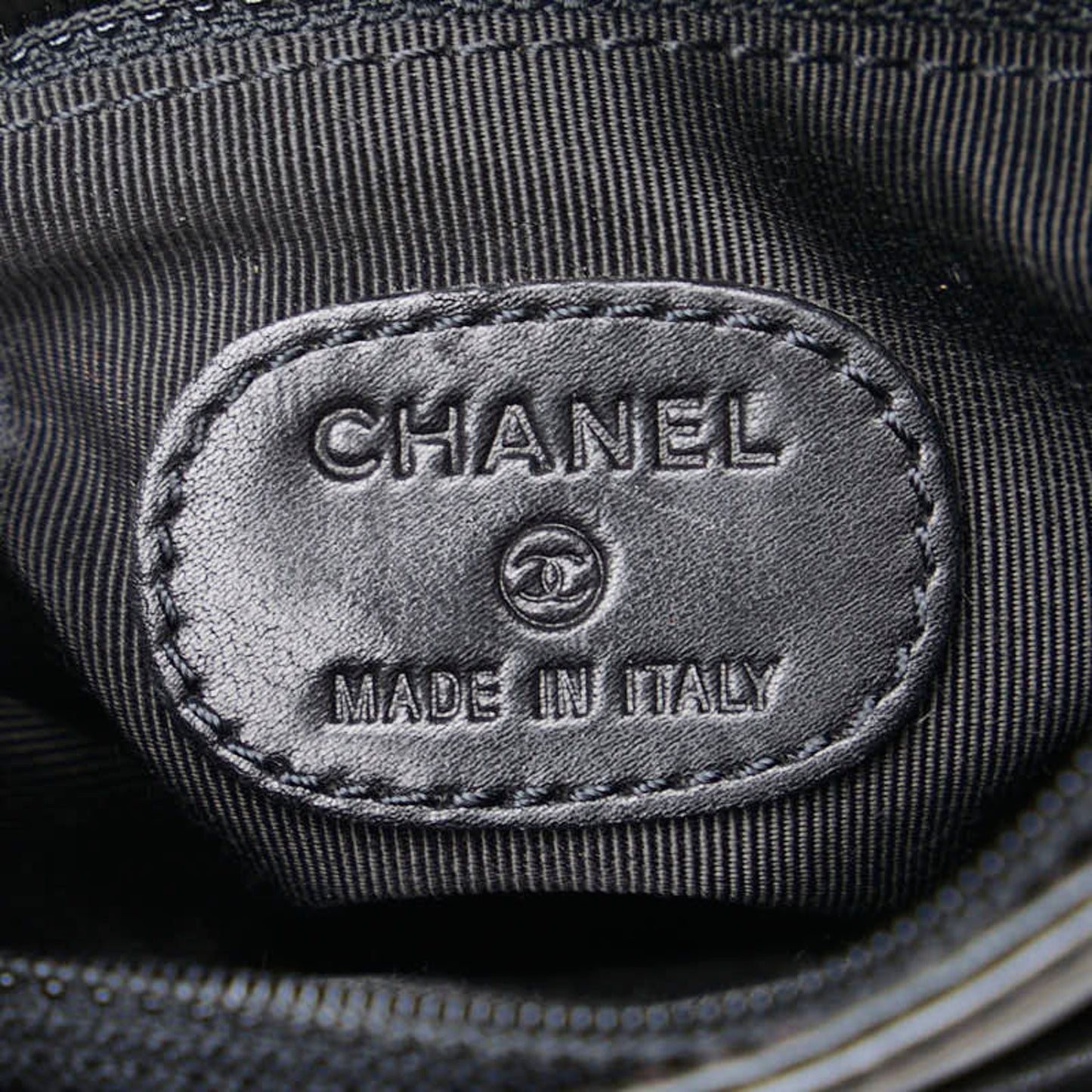 Chanel Coco Mark Waist Bag Belt 75/30 Black Lambskin