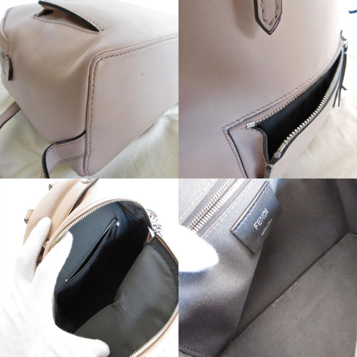 Fendi Backpack Leather Light Pink