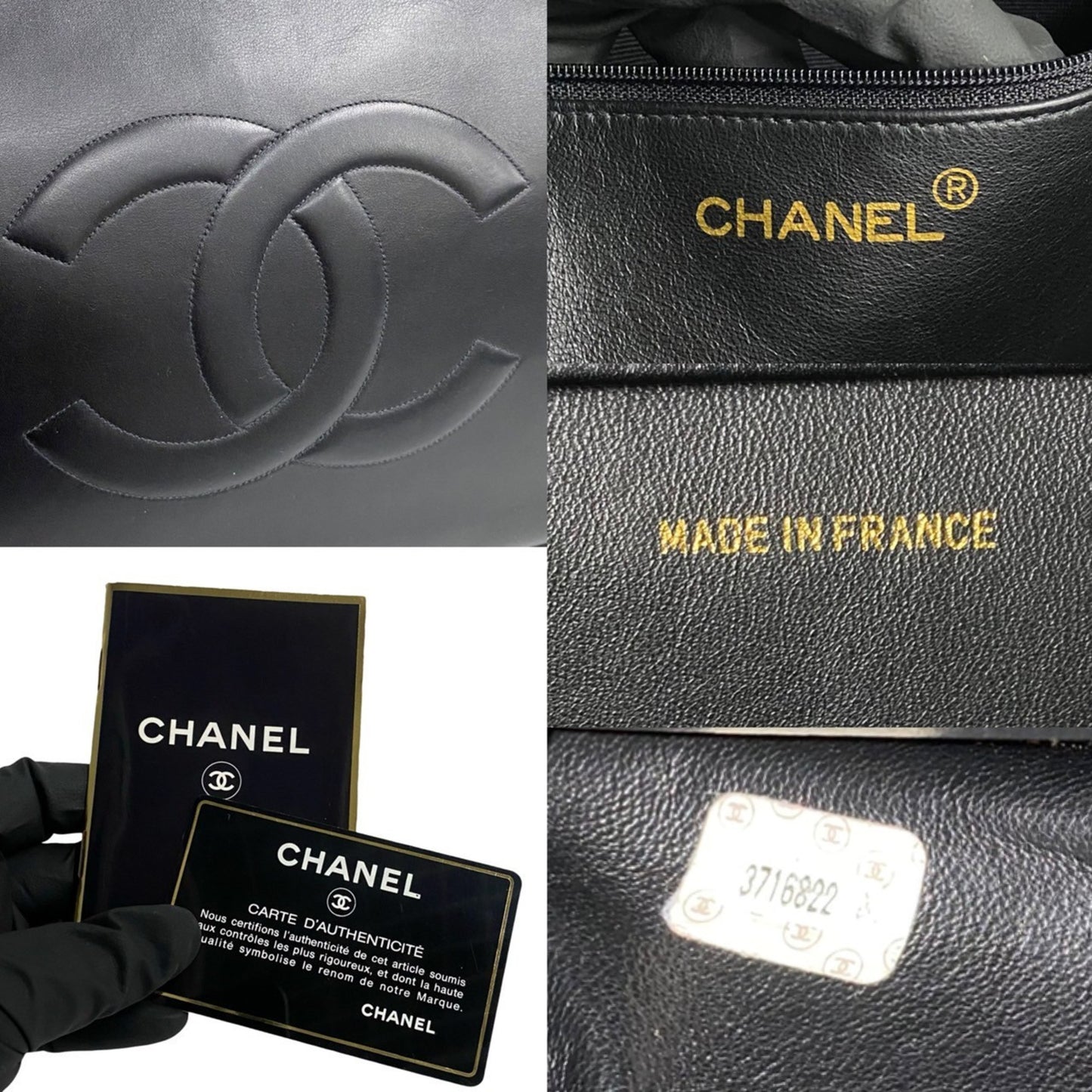 Chanel Deca Coco Lambskin Leather Chain Tote Bag