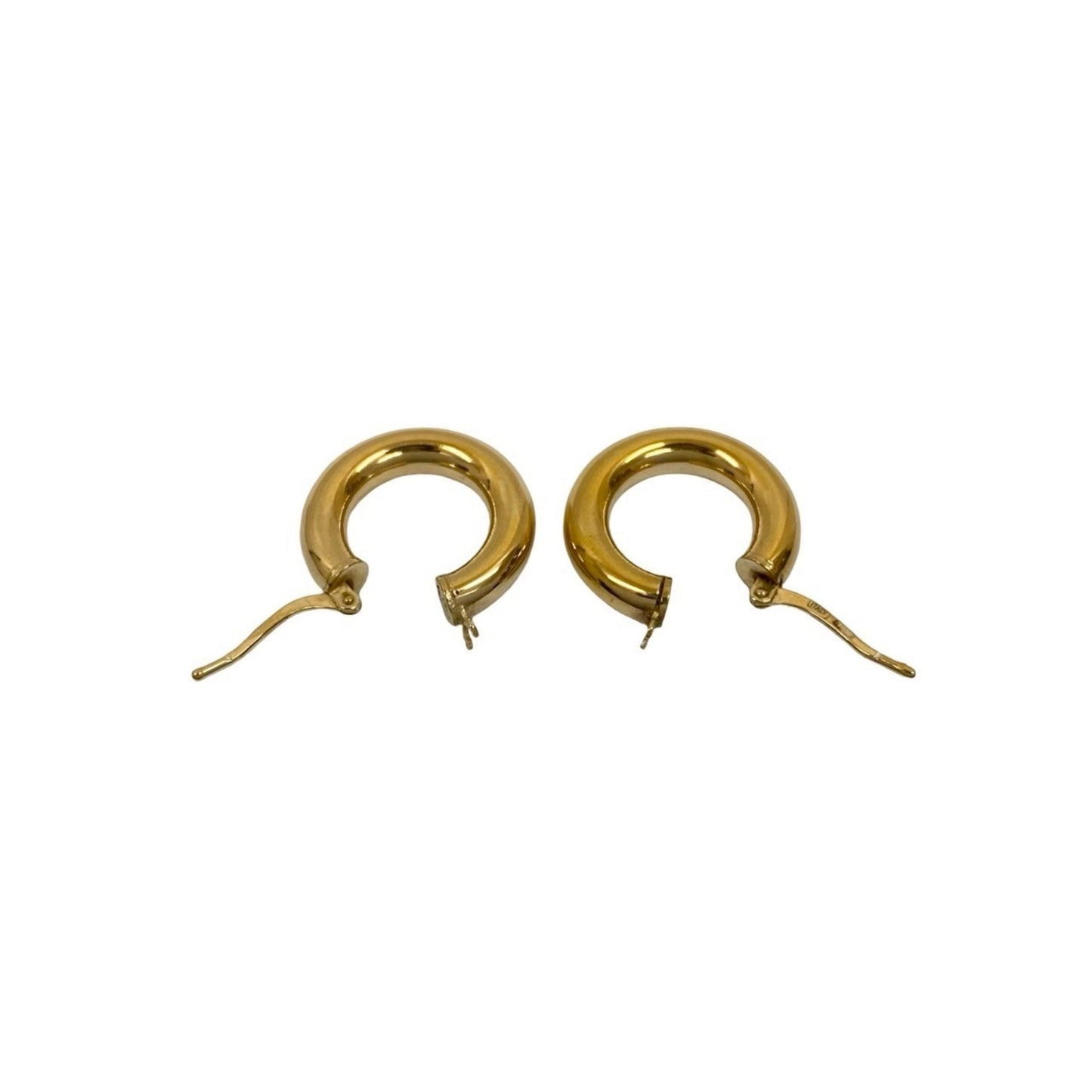 Bottega Veneta Hoop Earrings In 925 Sterling Silver And Gold For Women