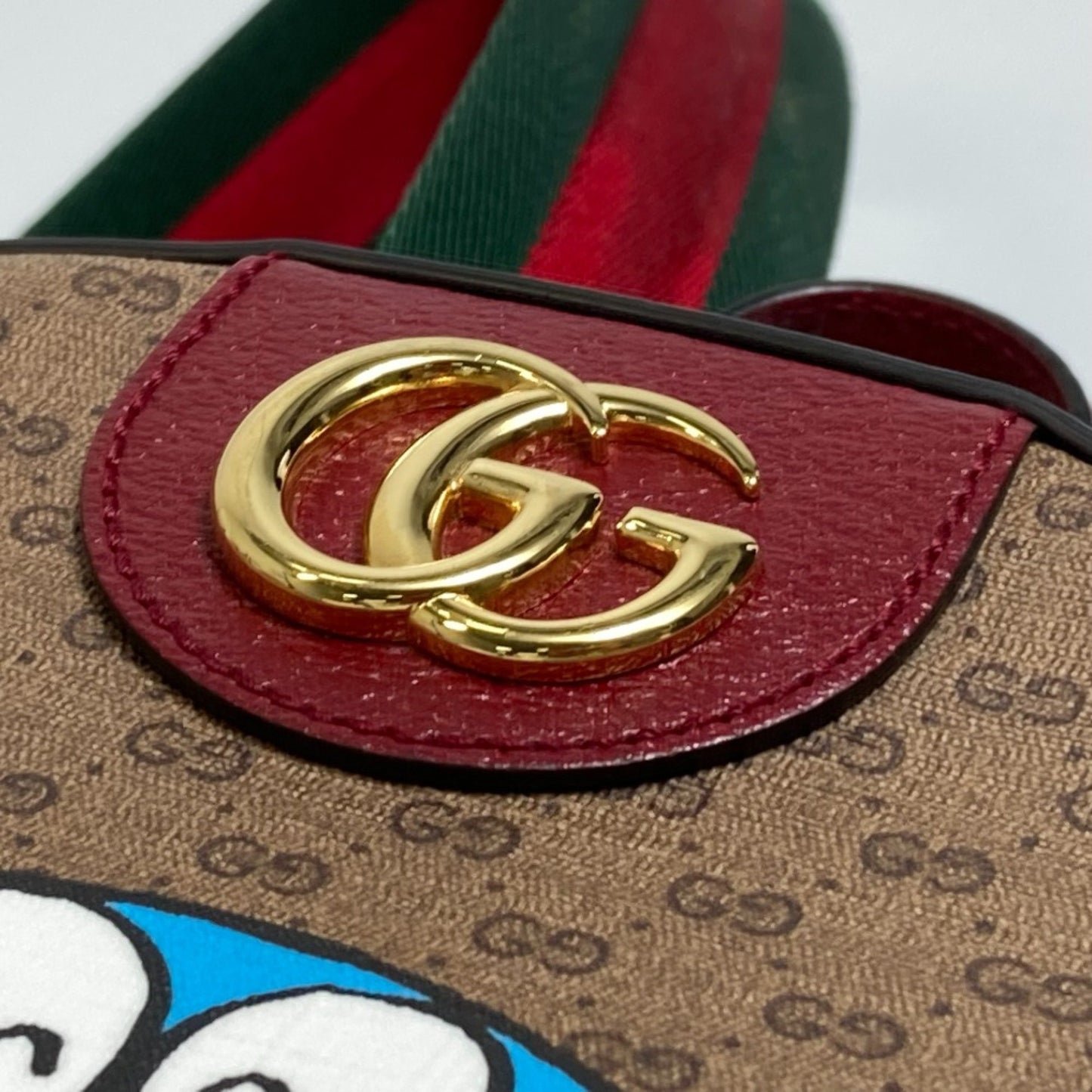 Gucci 647816 Gg Supreme Backpack Backpack Beige X Red