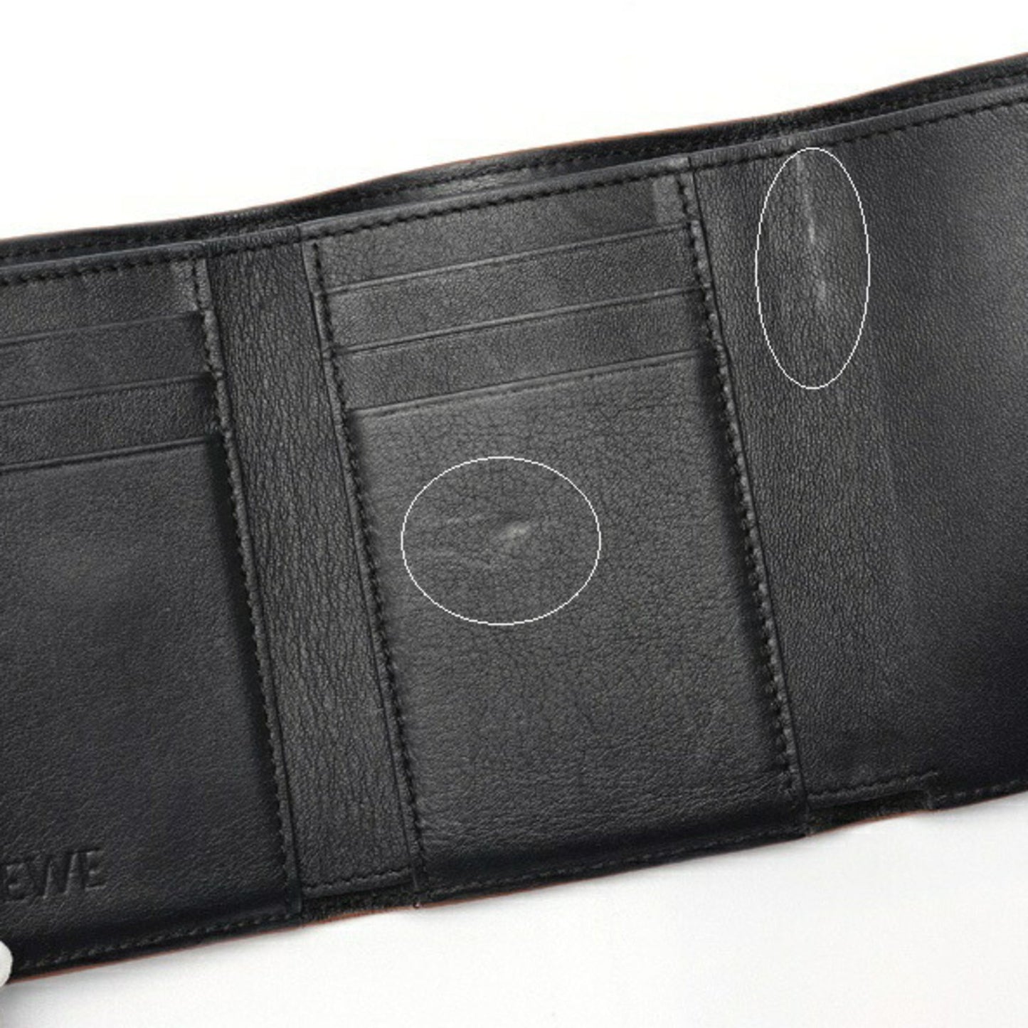 Loewe Anagram Vertical Wallet Small C821S33X01 Grained Calf Leather Black S-158506