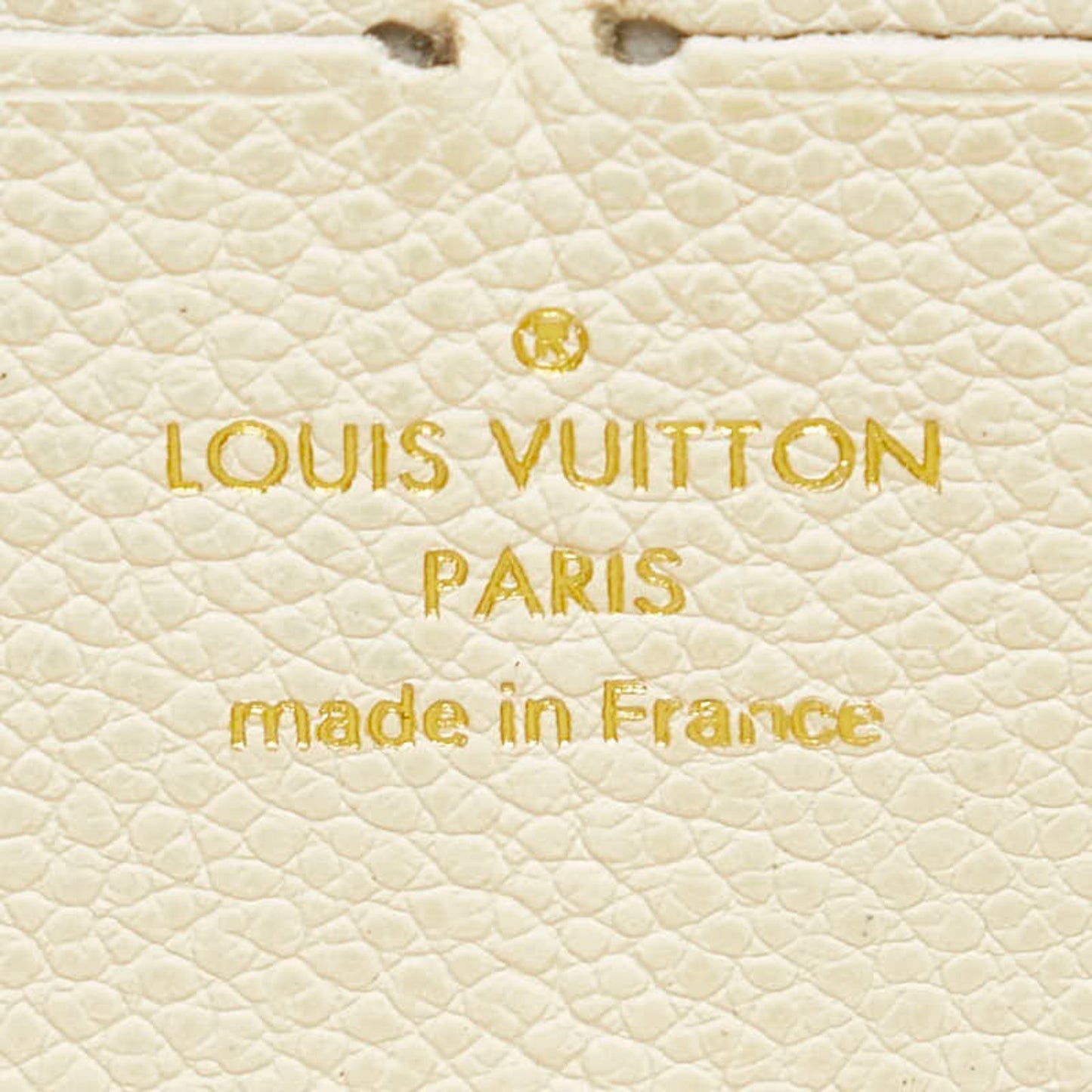 Louis Vuitton Monogram Empreinte Zippy Wallet Round Long M82212 Crme White Leather