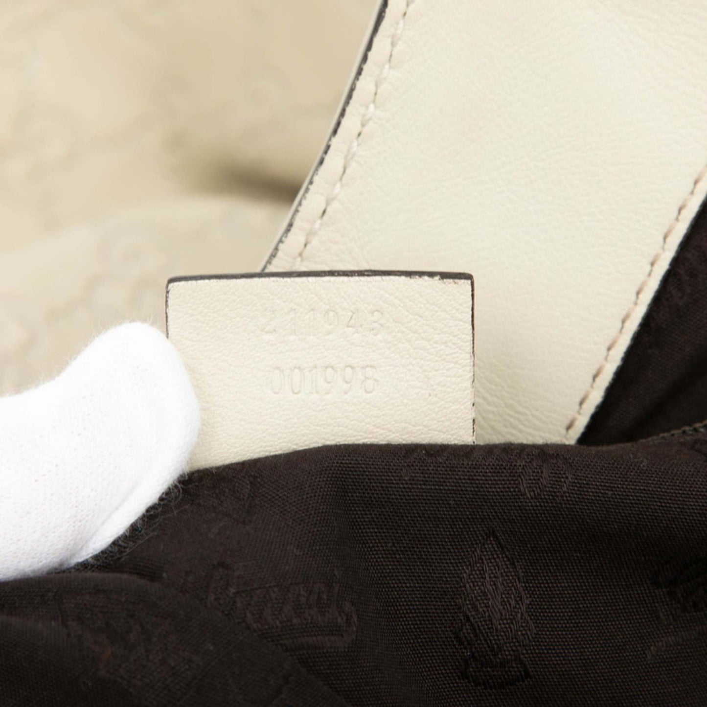 Gucci Guccissima Sukey Handbag 211943 Ivory Leather