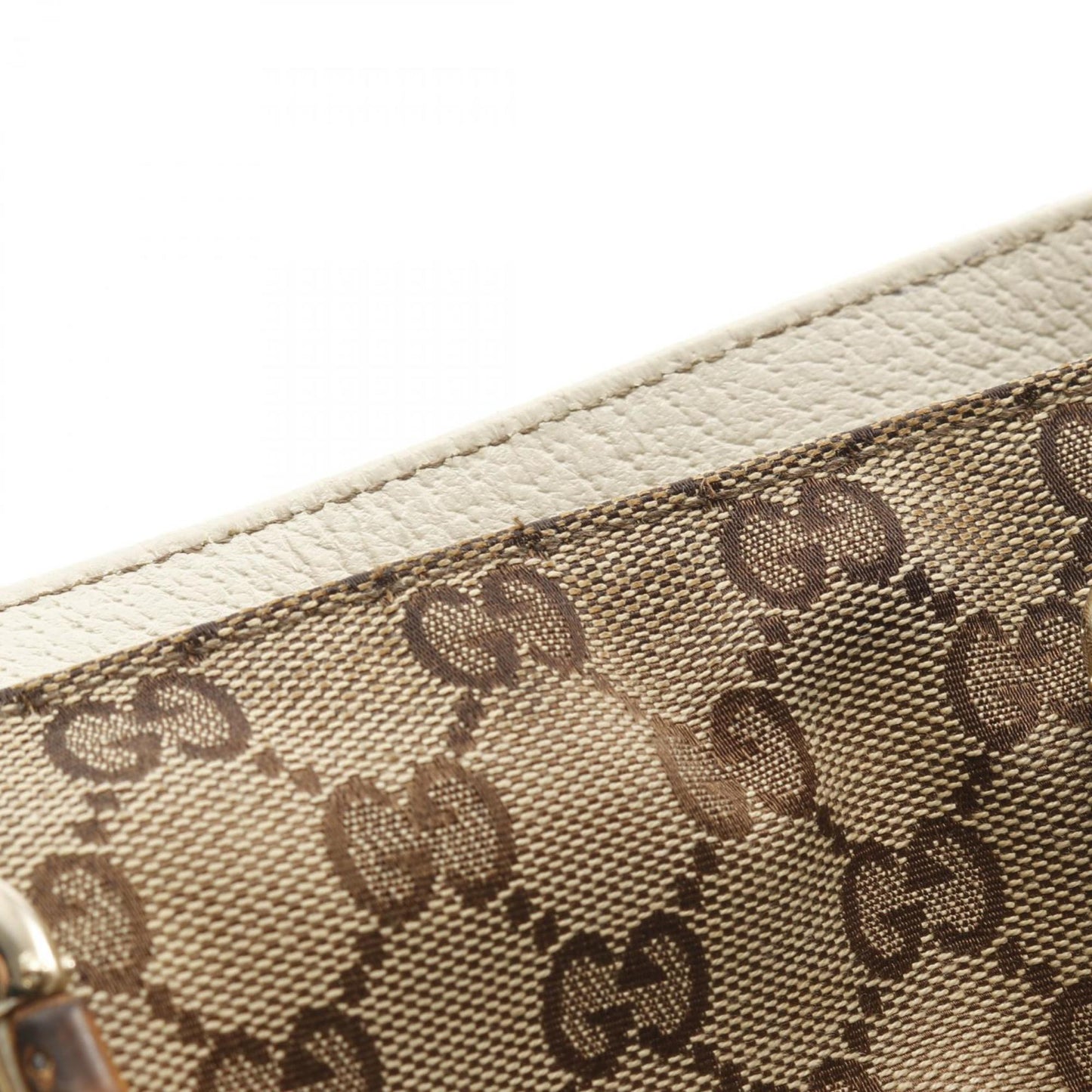 Gucci Bamboo Horsebit Gg Canvas Tote Bag