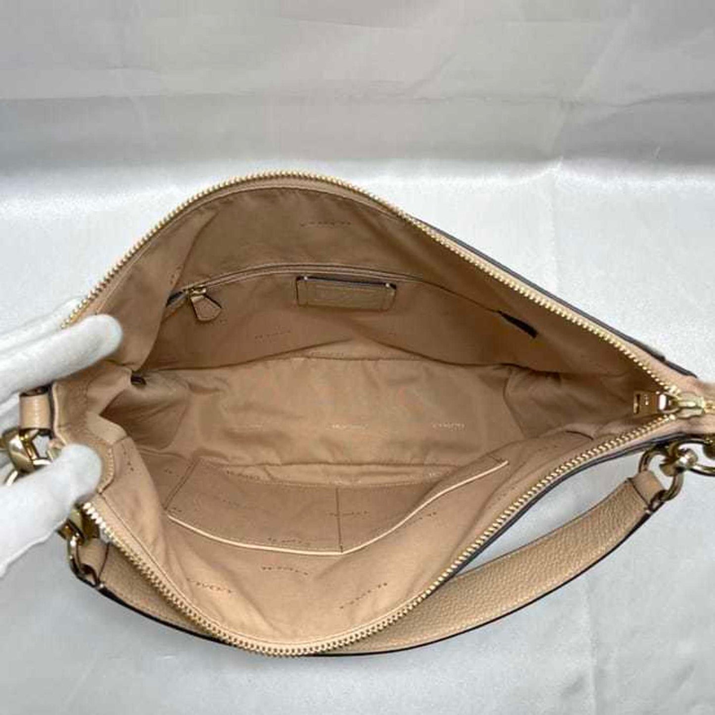 Coach 2-Way Bag Ec-23568 Beige 58036 Leather Crossbody For Women