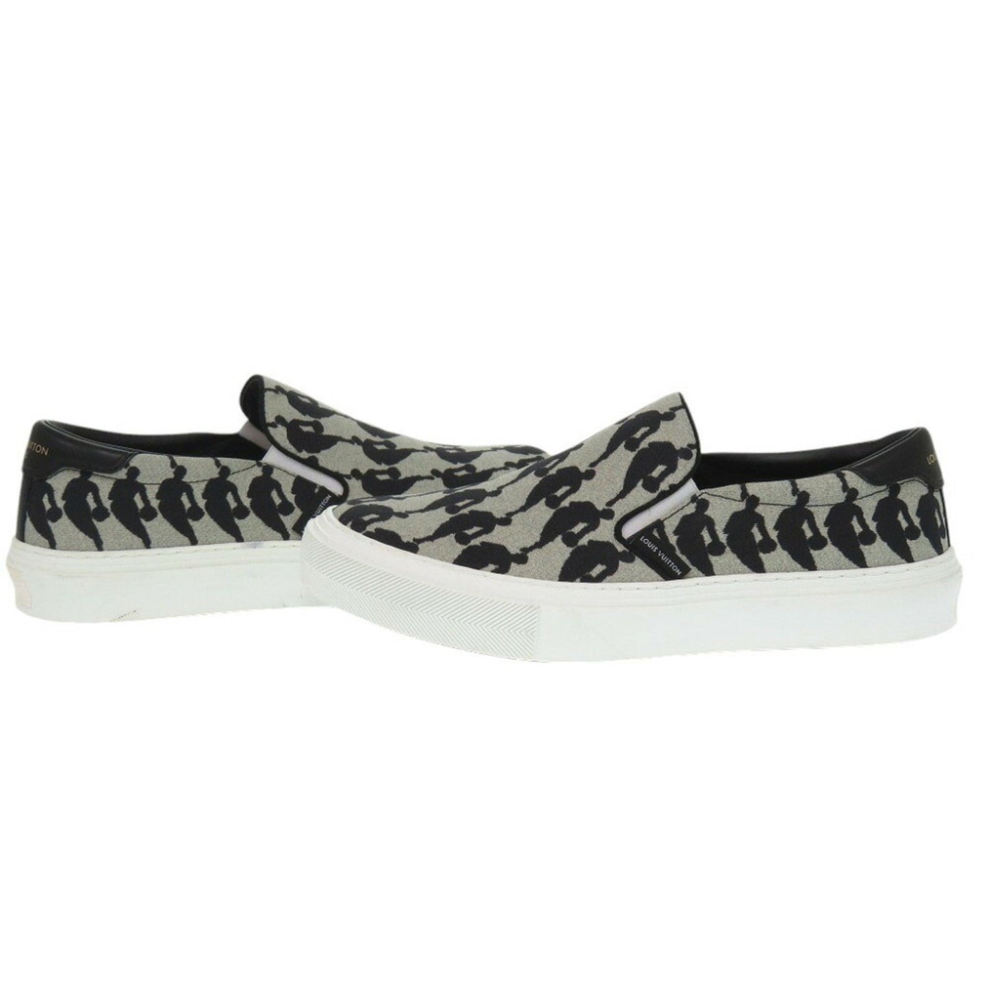 Louis Vuitton X Nba Collaboration Trocadero Canvas Leather Grey Sneakers