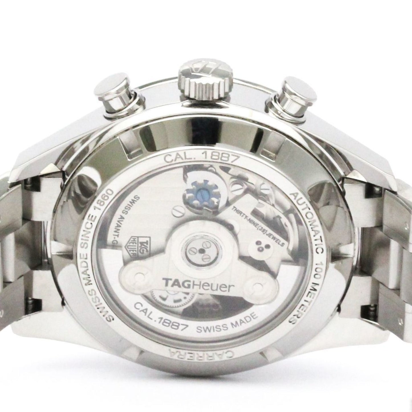 Tag Heuer Carrera Calibre 1887 Chronograph Steel Watch Car2110 Polished