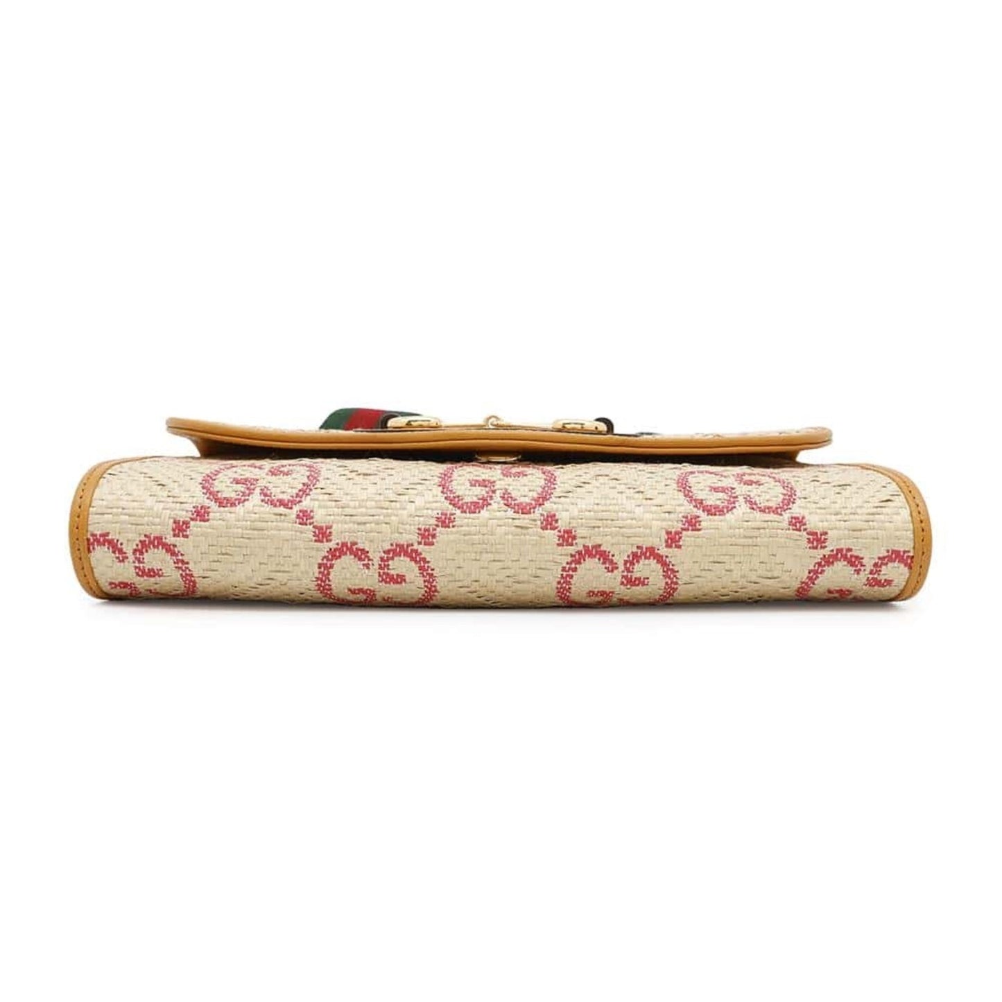 Gucci Shoulder Bag Horsebit Raffia Leather 677286 Gucci 2Way