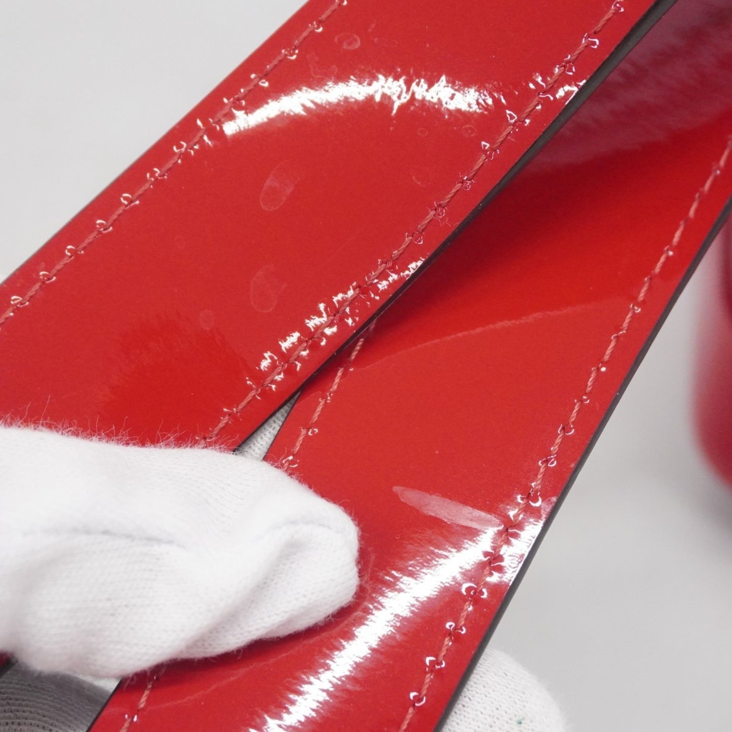 Louis Vuitton Vernis Monogram Alma Bb Handbag M52498 Scarlet 2-Way Bag