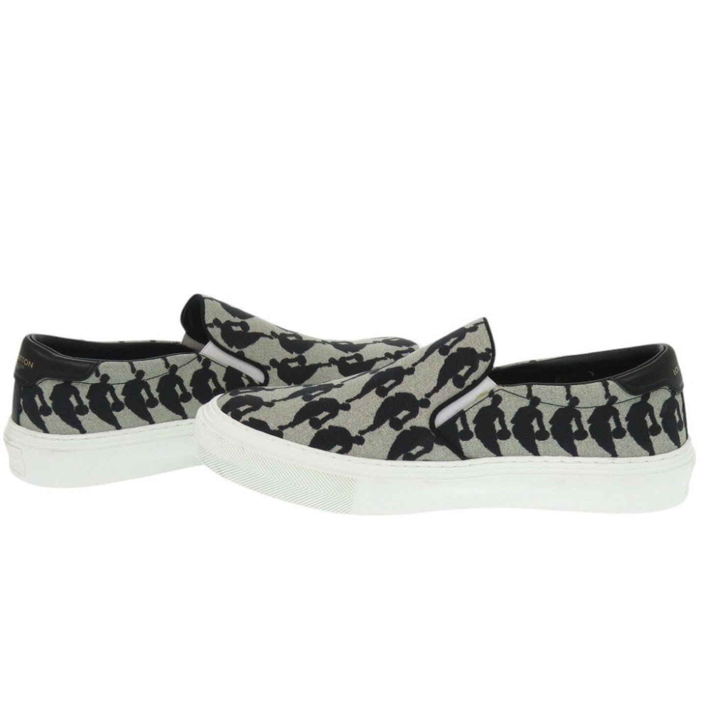 Louis Vuitton X Nba Collaboration Trocadero Canvas Leather Grey Sneakers