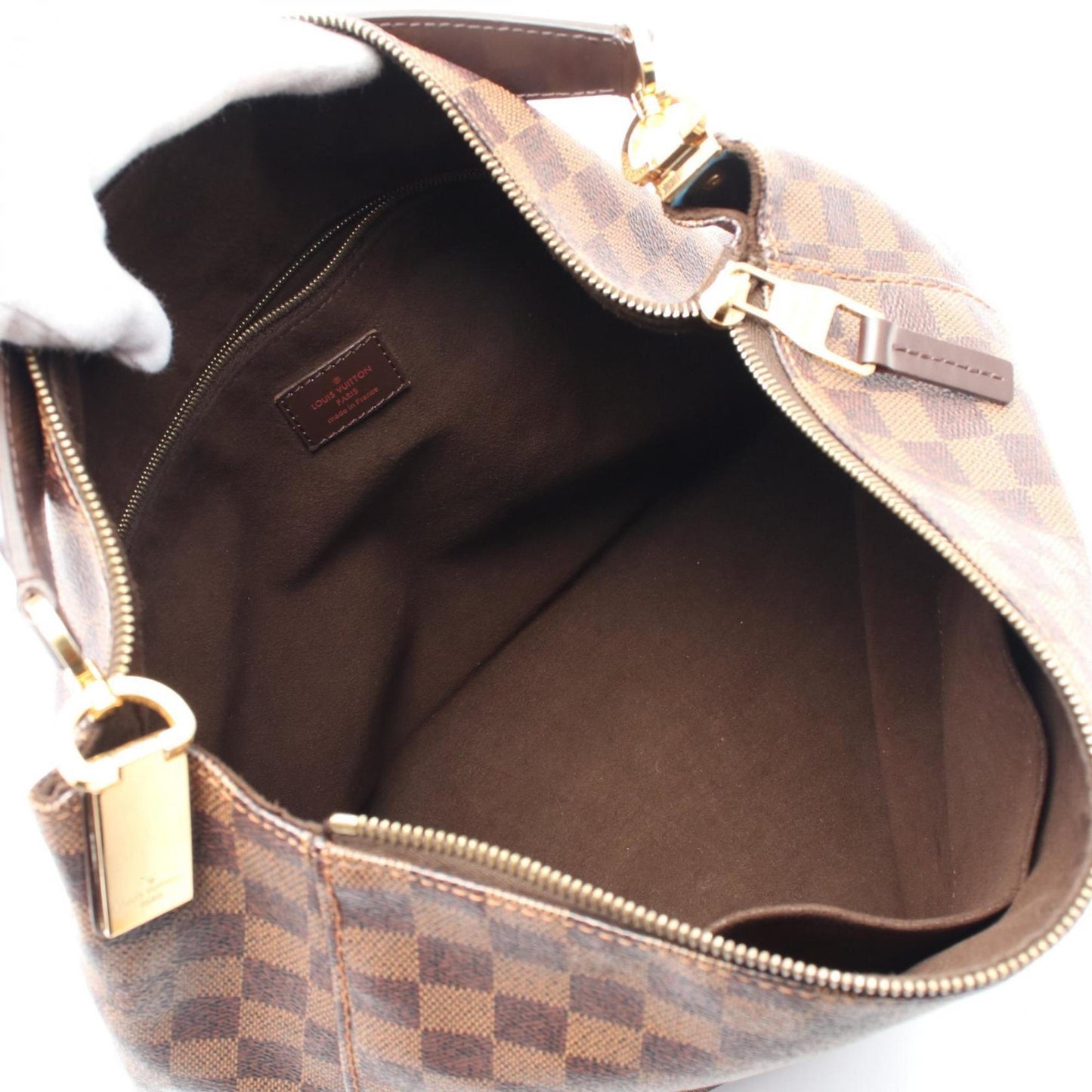 Louis Vuitton Louis Vuitton Portobello Gm Damier Ebene Shoulder Bag Coated Canvas Leather