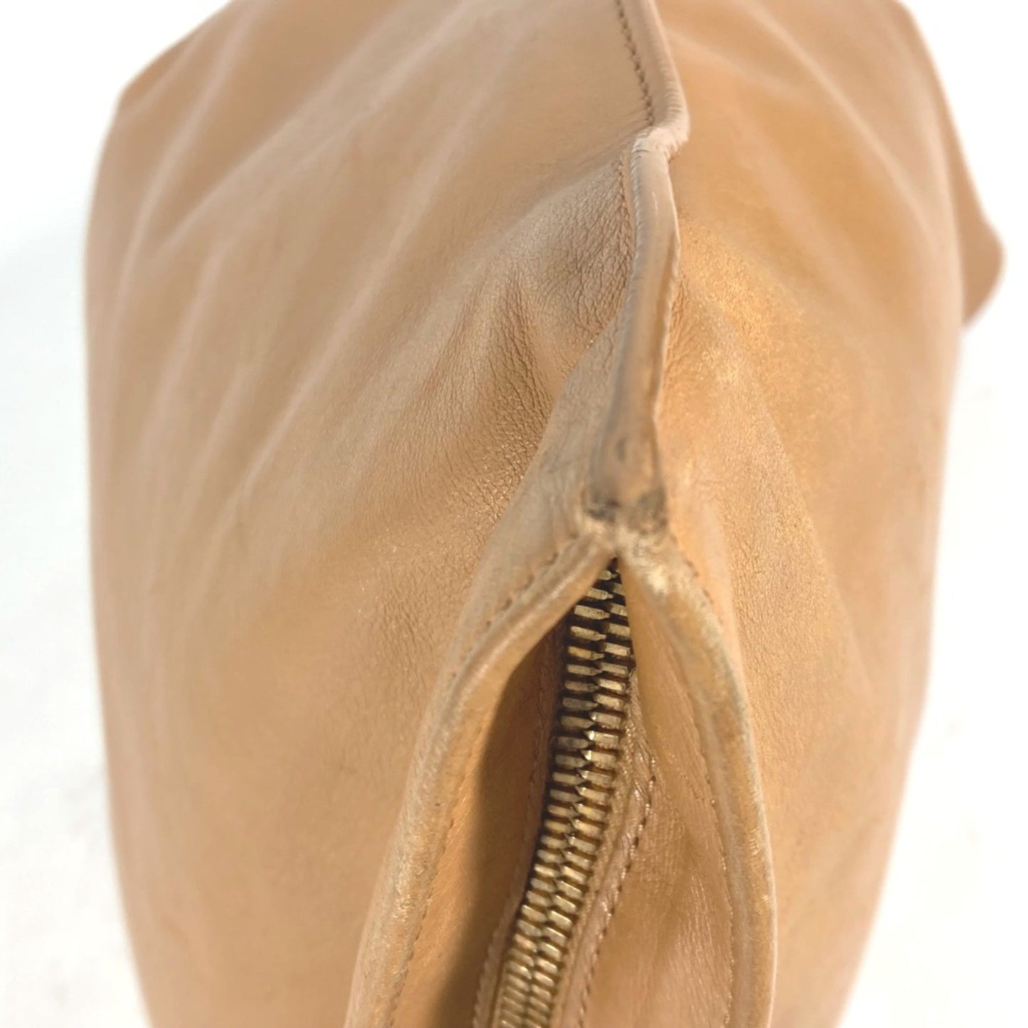 Bottega Veneta 607964 Bag Pouch Clutch Bag Hand Bag Camel Brown