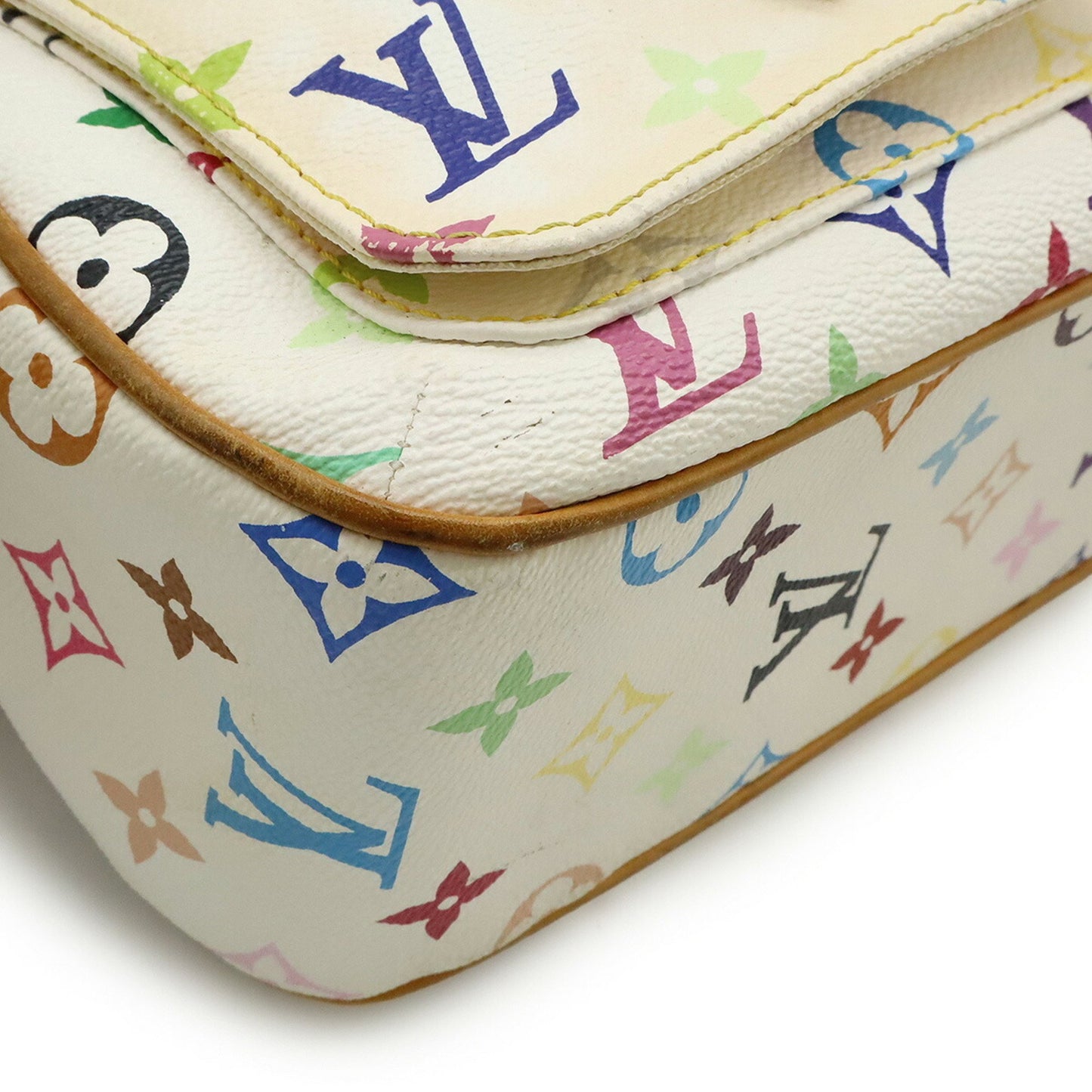 Louis Vuitton Monogram Multicolore Lodge Gm Shoulder Bag In Bron White