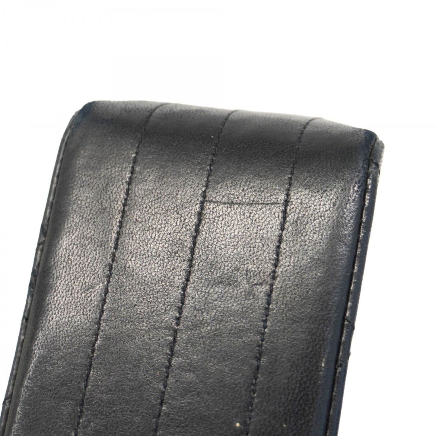 Chanel Shoulder Bag Matelasse W Chain Lambskin Black