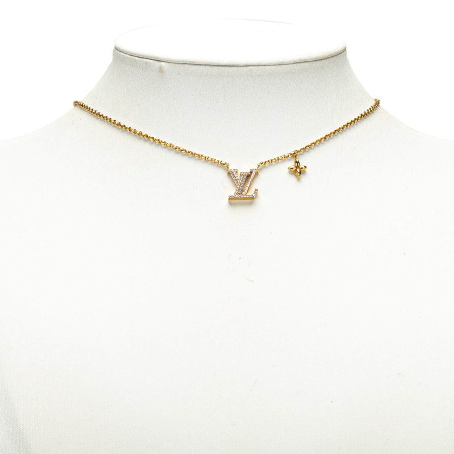 Louis Vuitton Collier Lv Iconic Rhinestone Necklace M00596 Gold Plated