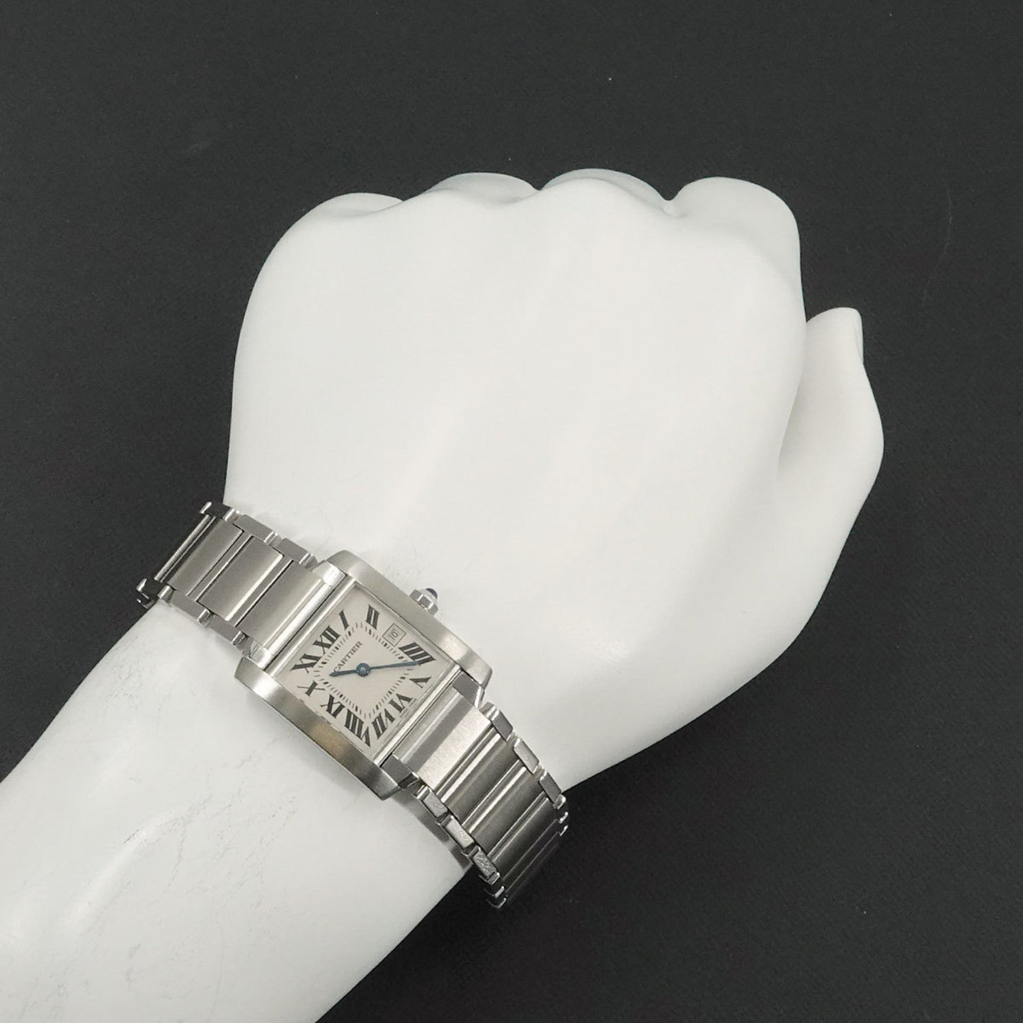 Cartier Tank Franaise Mm W51011Q3 Boys' Ivory Quartz Watch