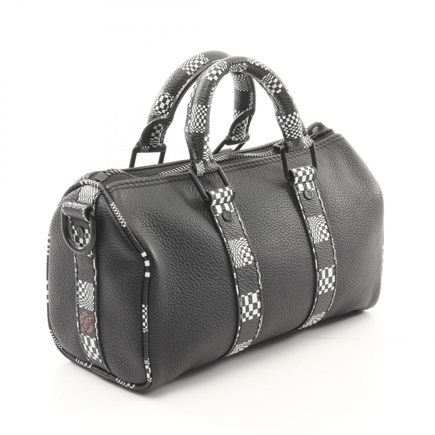 Louis Vuitton City Keepall Xs Handbag Leather Coated Canvas Damier Distorted