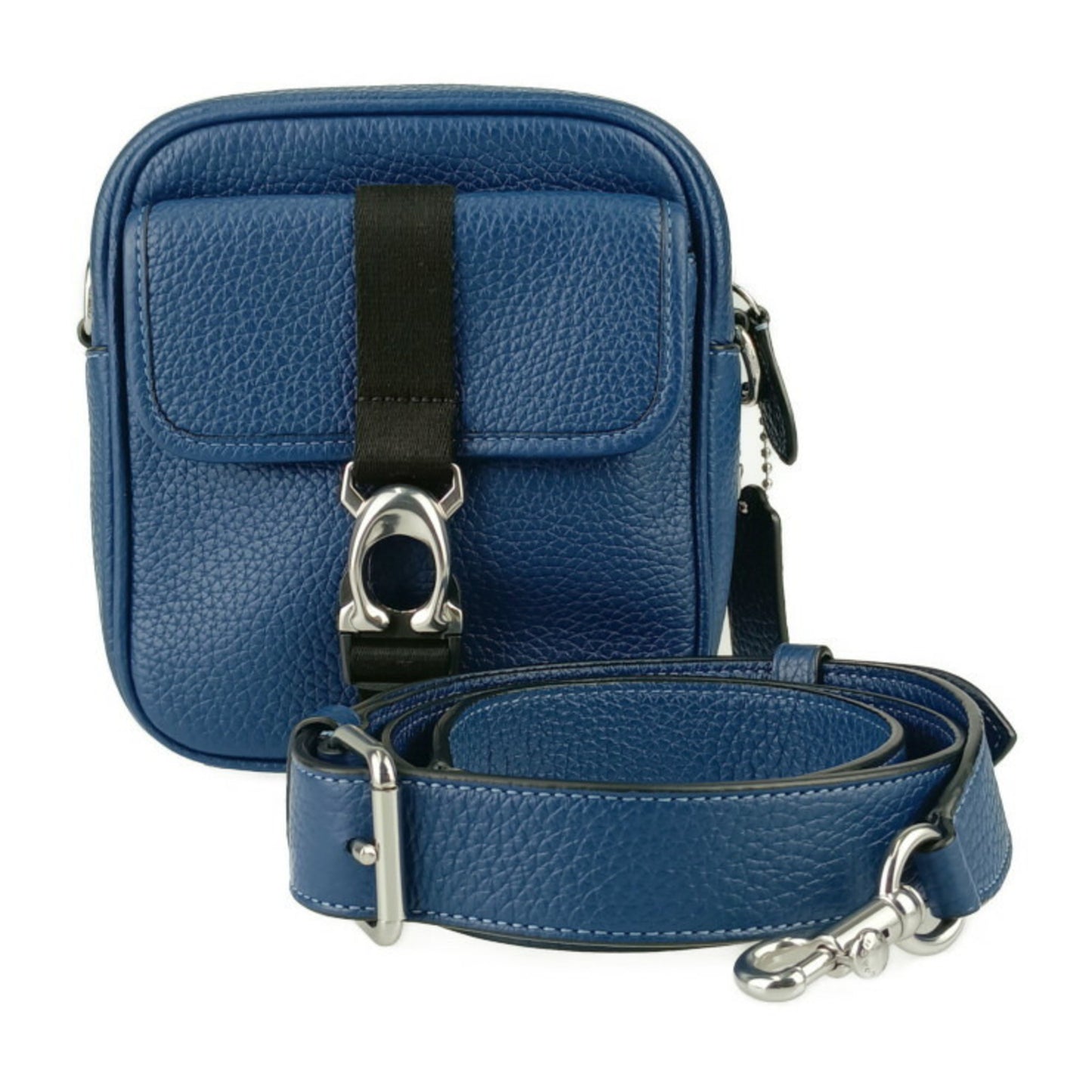 Coach Shoulder Bag Beck Crossbody Cj736 Blue Black Leather