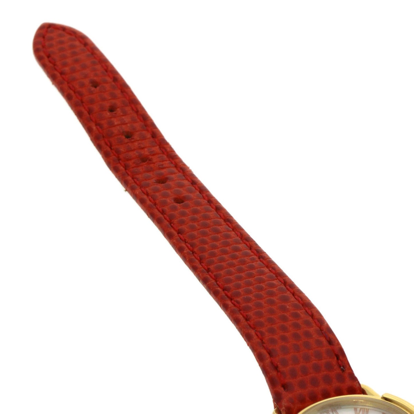 Christian Dior D58-121-2 Round Face Stainless Steel Leather Watch