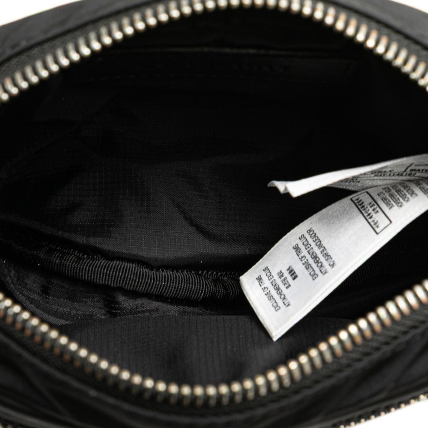 Burberry Canon Logo Print Body Bag Belt Bum 8021091 Black White Nylon