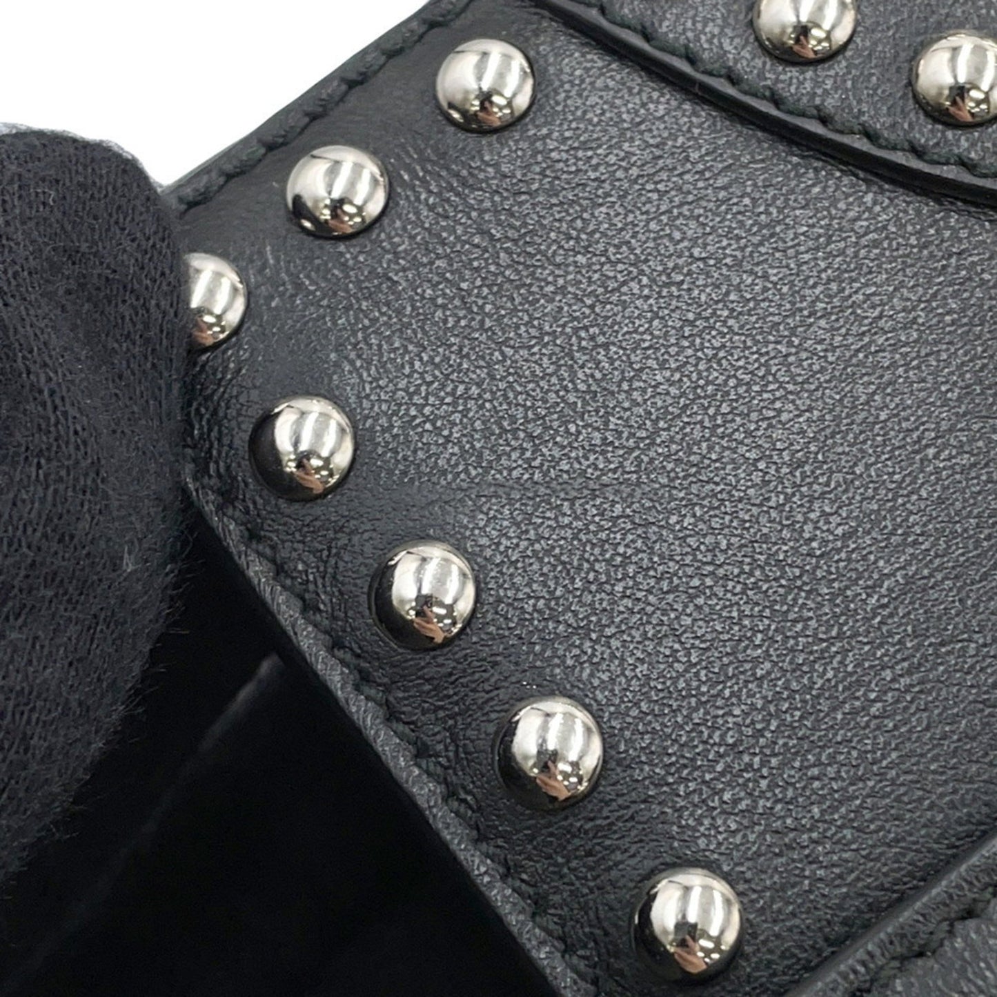 Prada Studded Leather Pouch Bag 1N1843 Prada Black