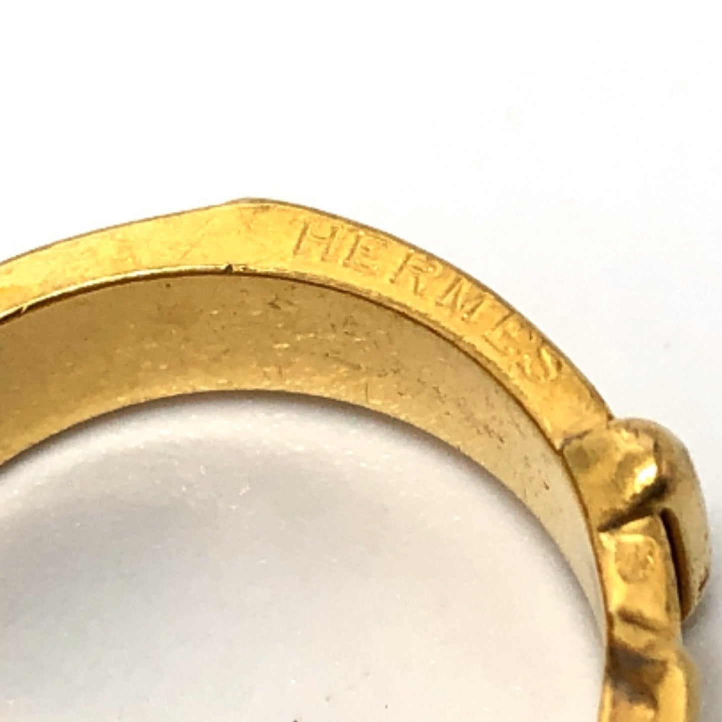 Hermes Hermes Belt Motif Accessory Scarf Ring Metal