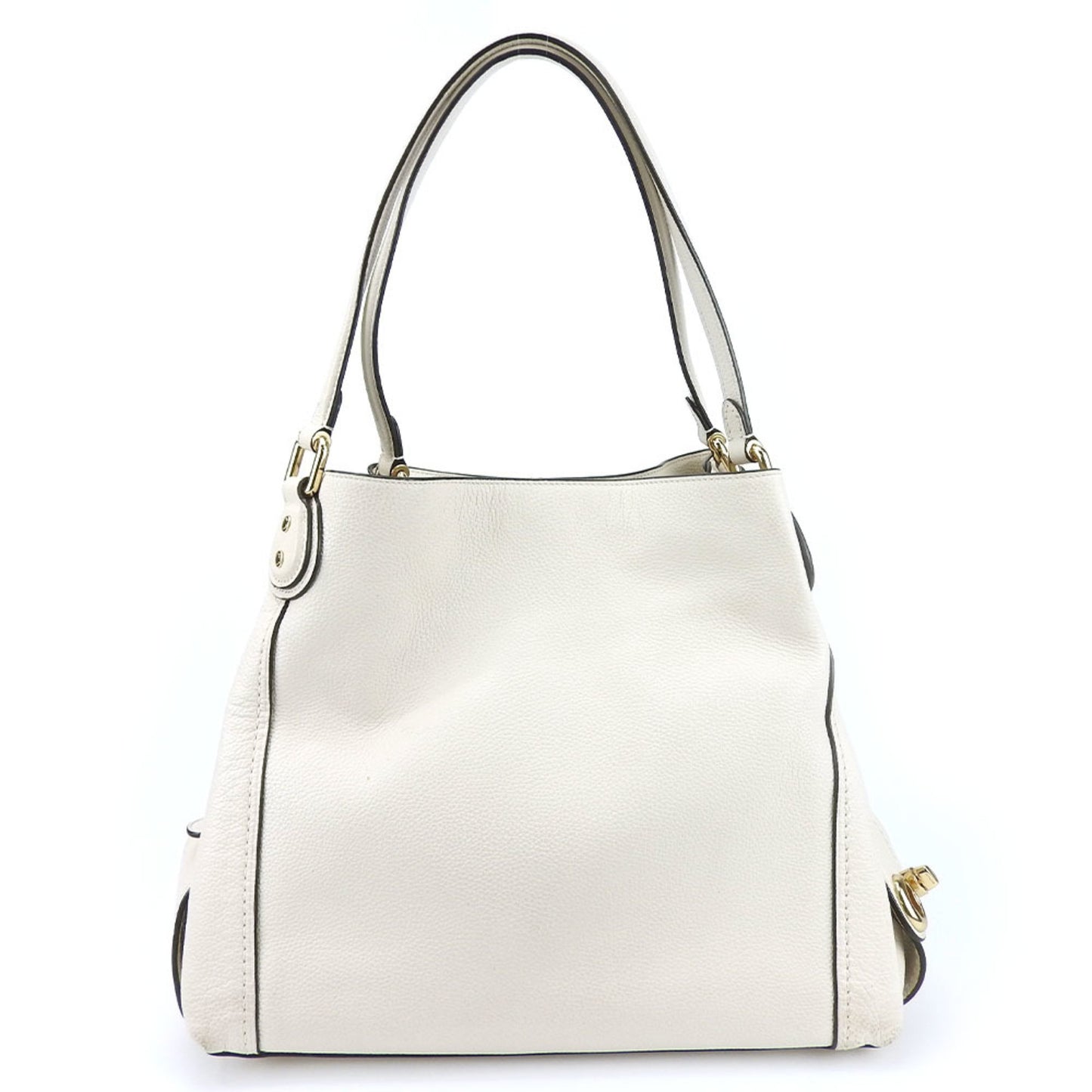 Coach Shoulder Bag 57125 Leather Off-White