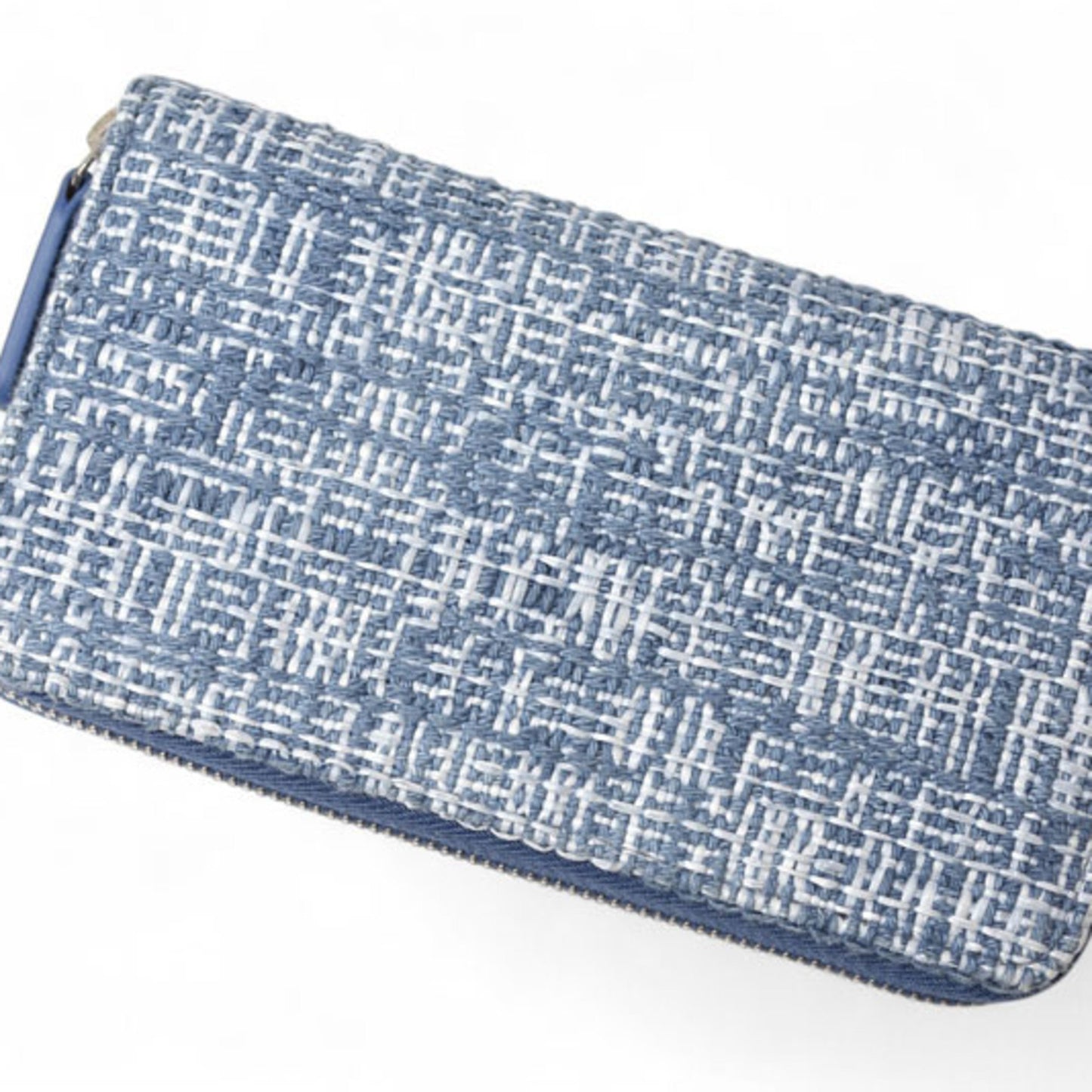 Chanel Wallet Bi-Fold Chanel A81973 Coco Mark Deauville Blue Tweed