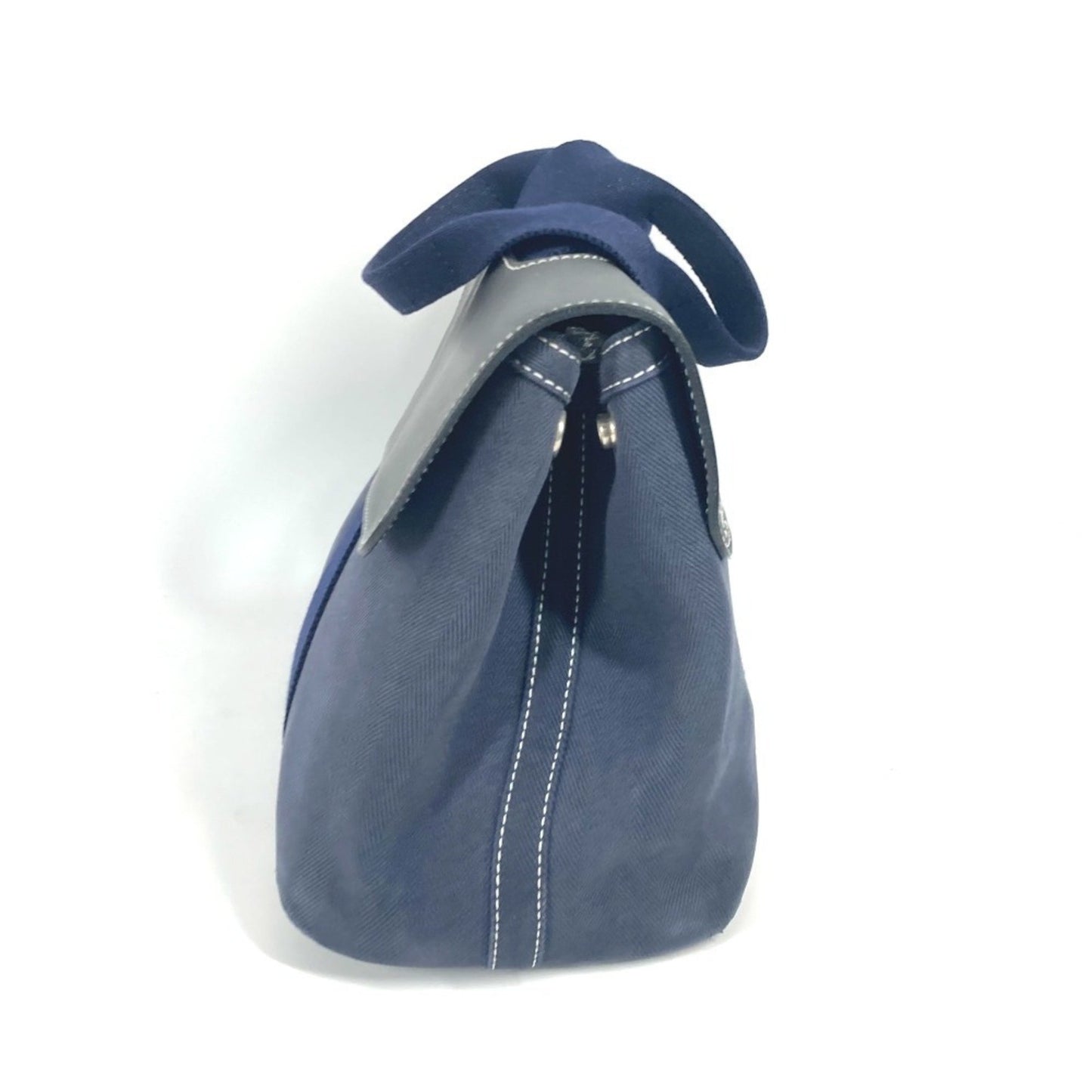 Hermes Valparaiso Pm Bag Tote Flap Handbag Leather Canvas