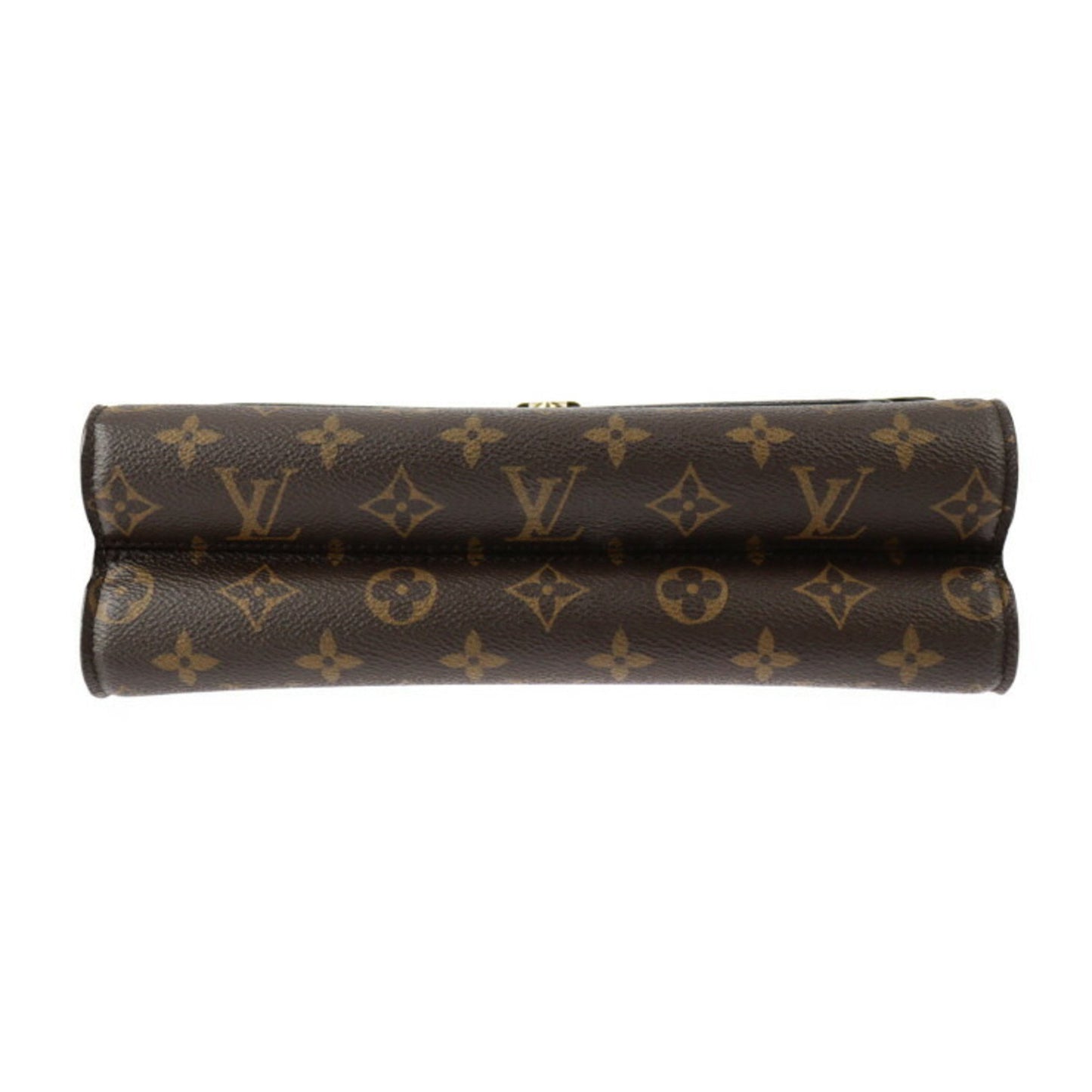 Louis Vuitton Louis Vuitton Victoire Shoulder Bag M41730 Monogram Canvas Calfskin Brown Black Gold