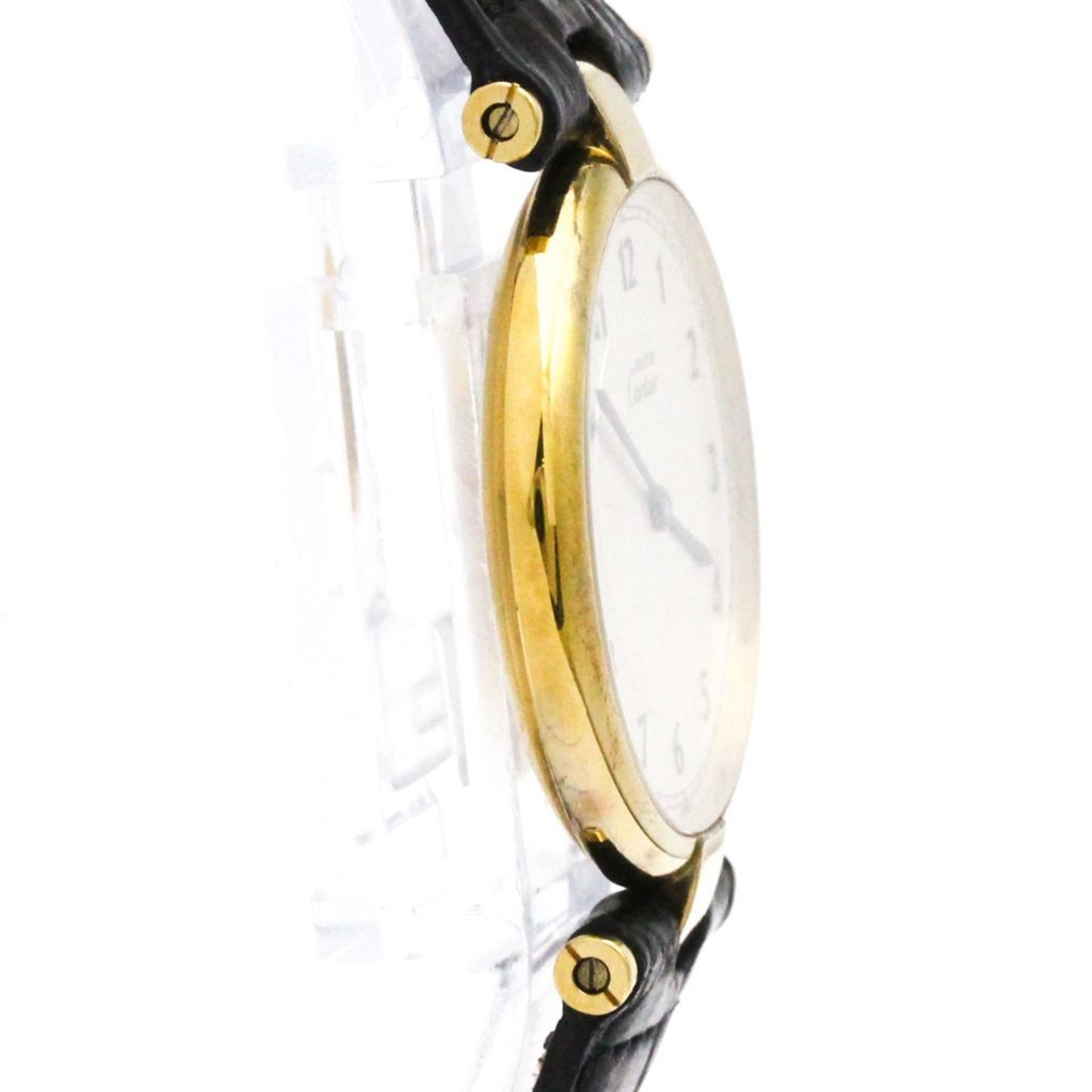 Cartier Must Vermeil Gold Plated Leather Quartz