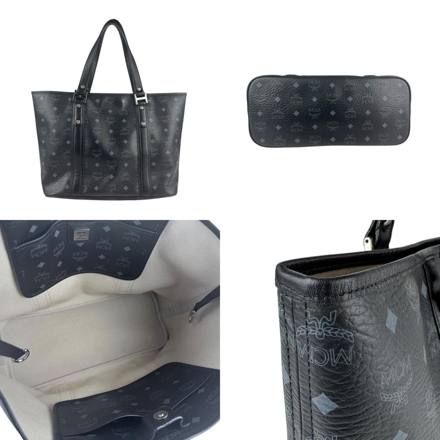 Mcm Shoulder Bag Leather Black