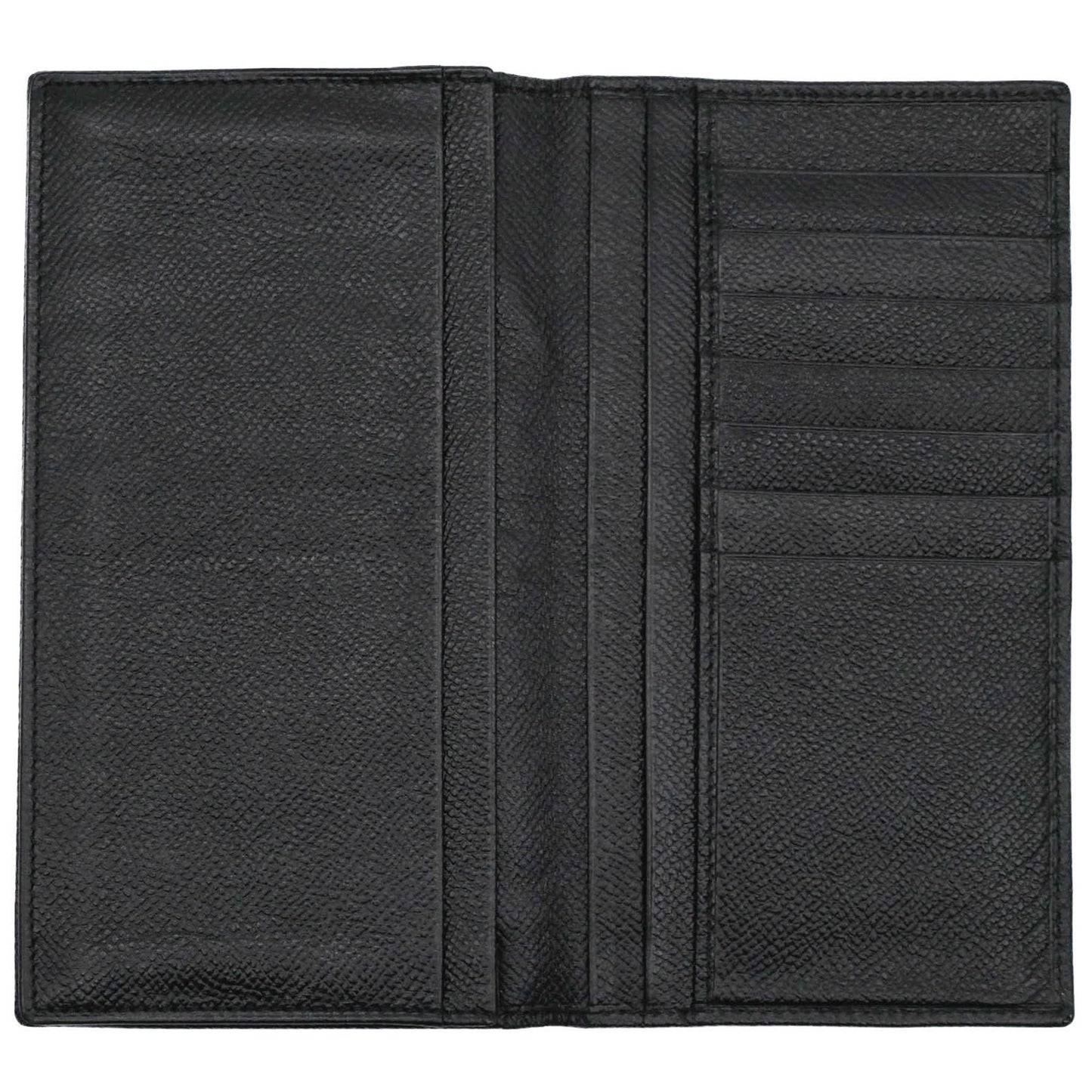 Bvlgari Classico Long Wallet Billfold Black Leather