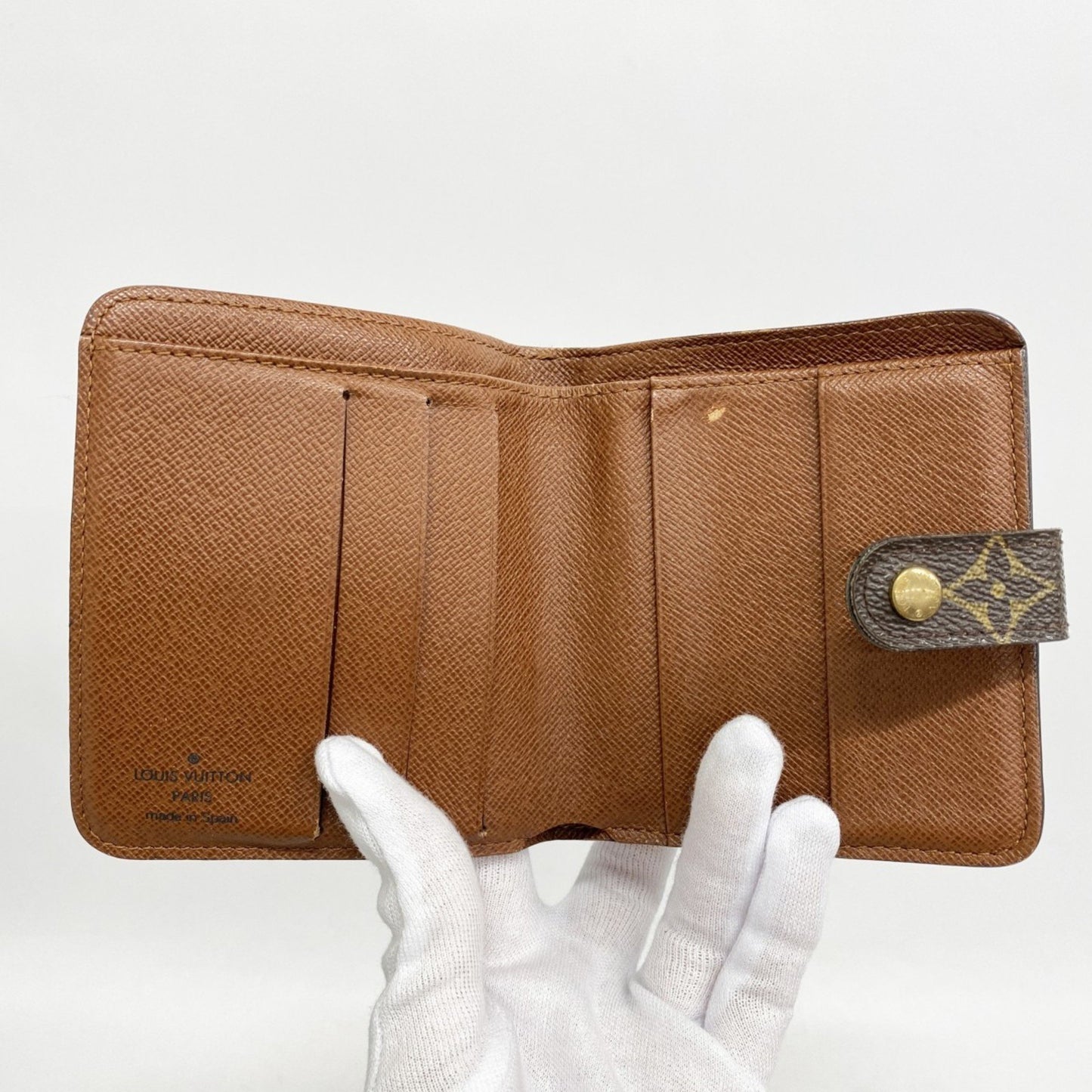 Louis Vuitton Monogram Compact Zip Wallet M61667 Brown
