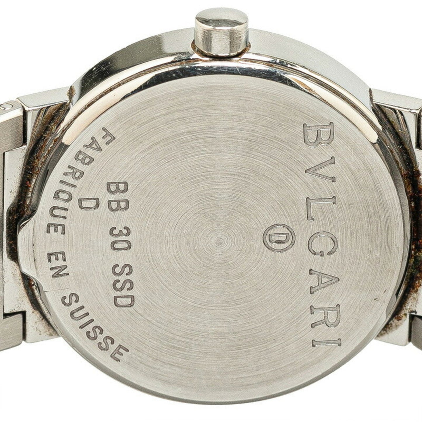 Bvlgari Watch Bb30Ss Quartz Black Dial Stainless Steel