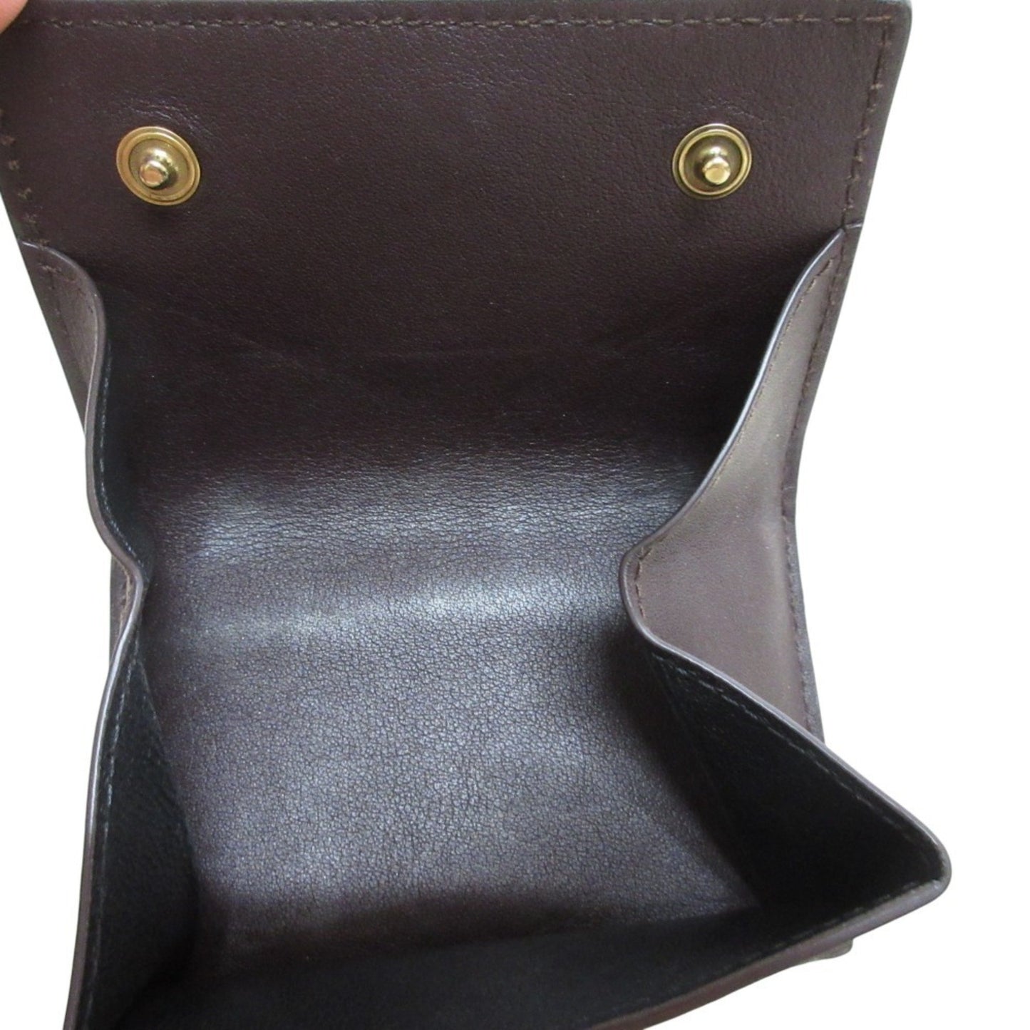 Yves Saint Laurent Saint Laurent Paris Ysl Line Origami Tiny Wallet Tri-Fold Brown Black