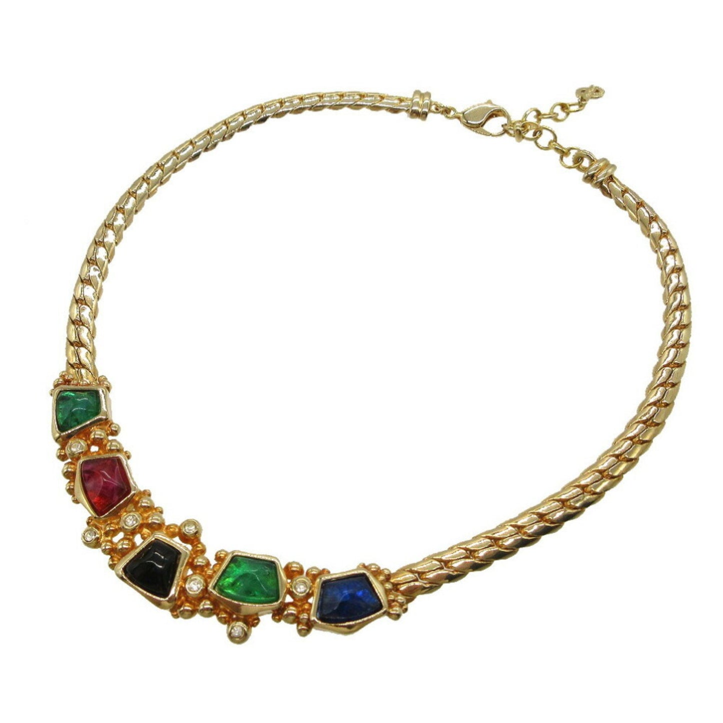 Christian Dior Choker Metal/Stone Gold/Multicolor 1111Christian