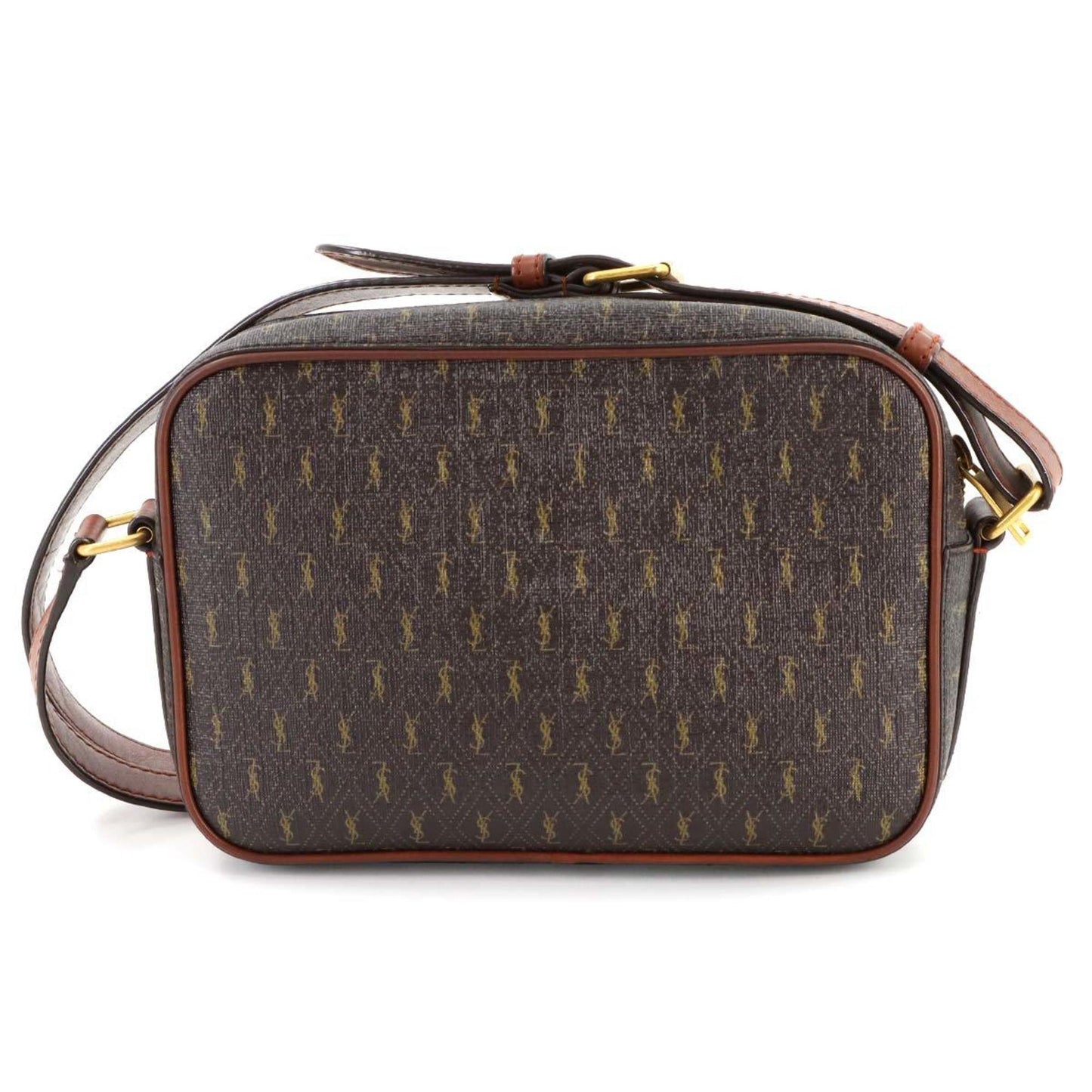 Saint Laurent Le Monogram Camera Shoulder Bag In Brown Leather