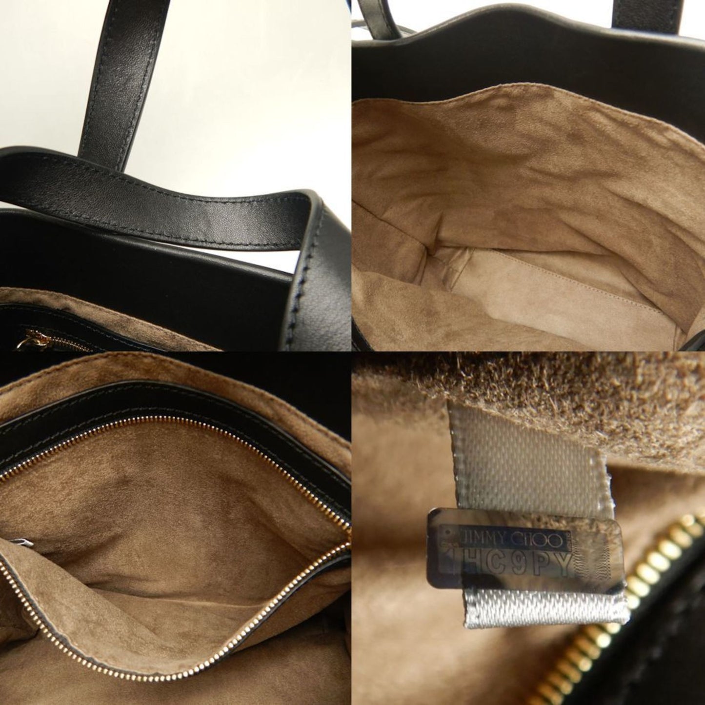Jimmy Choo Tote Bag Star Studs Leather Black 252748