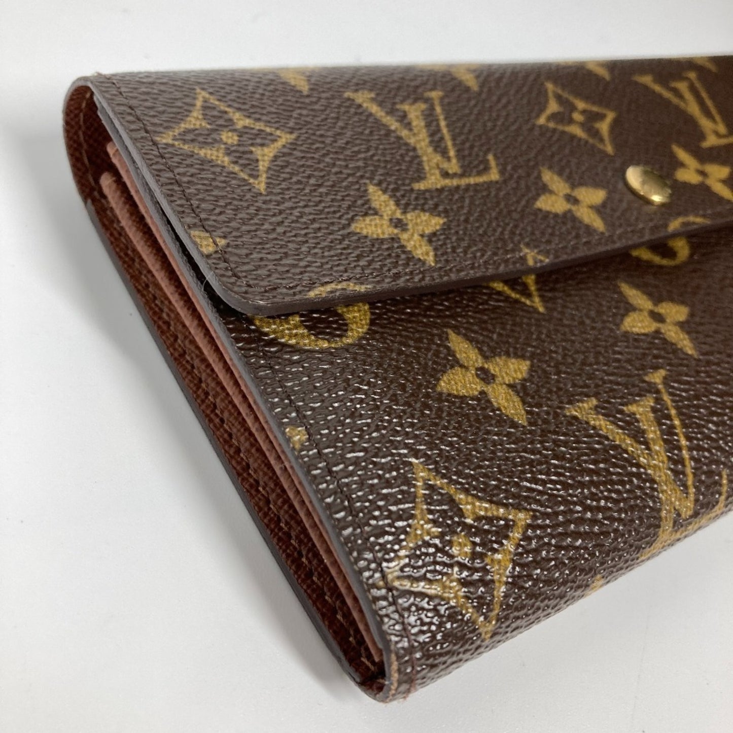 Louis Vuitton M61726 Monogram Porte Monnaie Credit Flap Long Wallet In Canvas