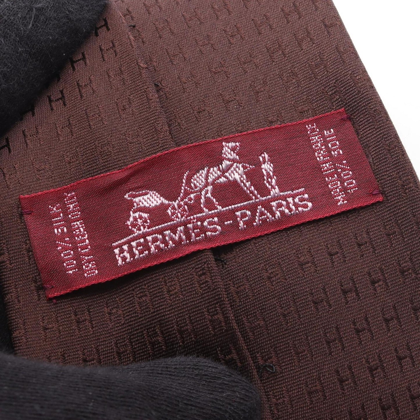 Hermes Herms H-Pattern Silk Tie For Men