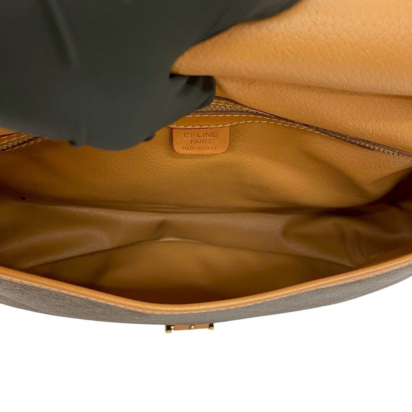 Celine Macadam Blason Pattern Leather Shoulder Bag/Sacoch/Body Bag Brown 013-5