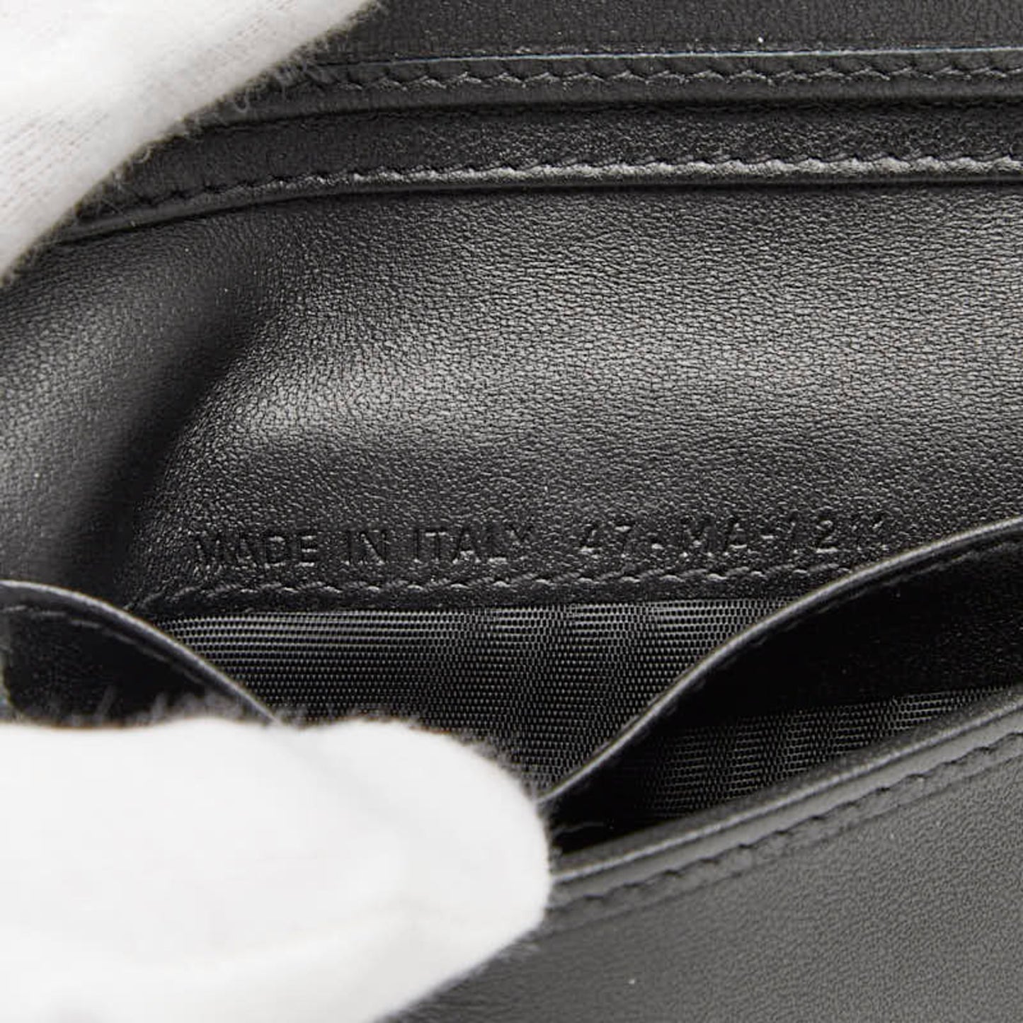 Christian Dior Dior Caro Scarlet Wallet Bifold Black Gold Leather