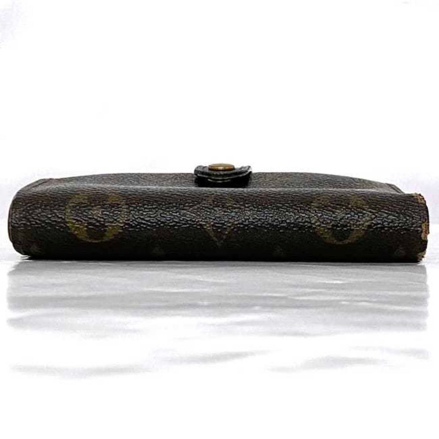 Louis Vuitton Bi-Fold Wallet Ec-22262 Brown Monogram M61663 Canvas Mi1001 Louis Vuitton Compact
