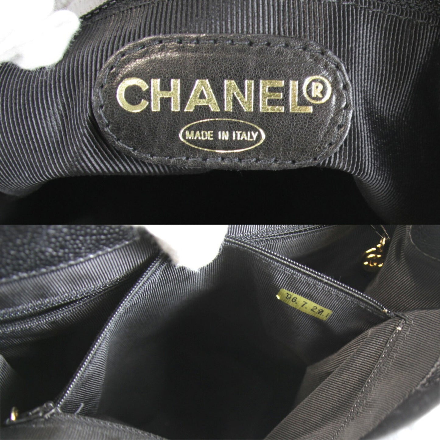 Chanel Triple Coco Shoulder Bag Leather Black