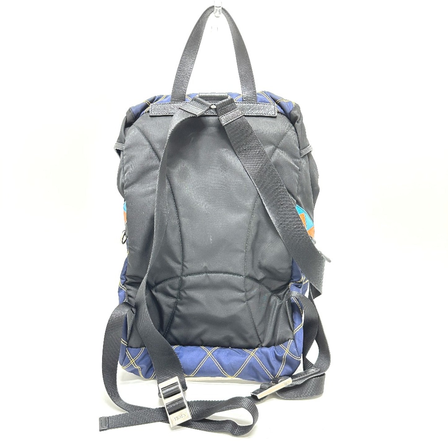 Prada Quilted Multi Backpack Bag Backpack Multicolore Silverhardware