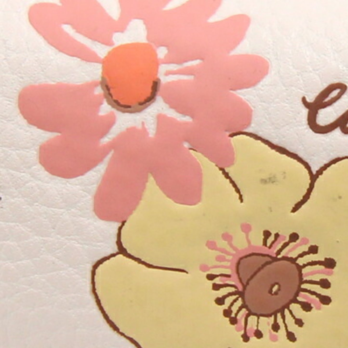 Coach Pouch C9018 Light Pink Leather Flower