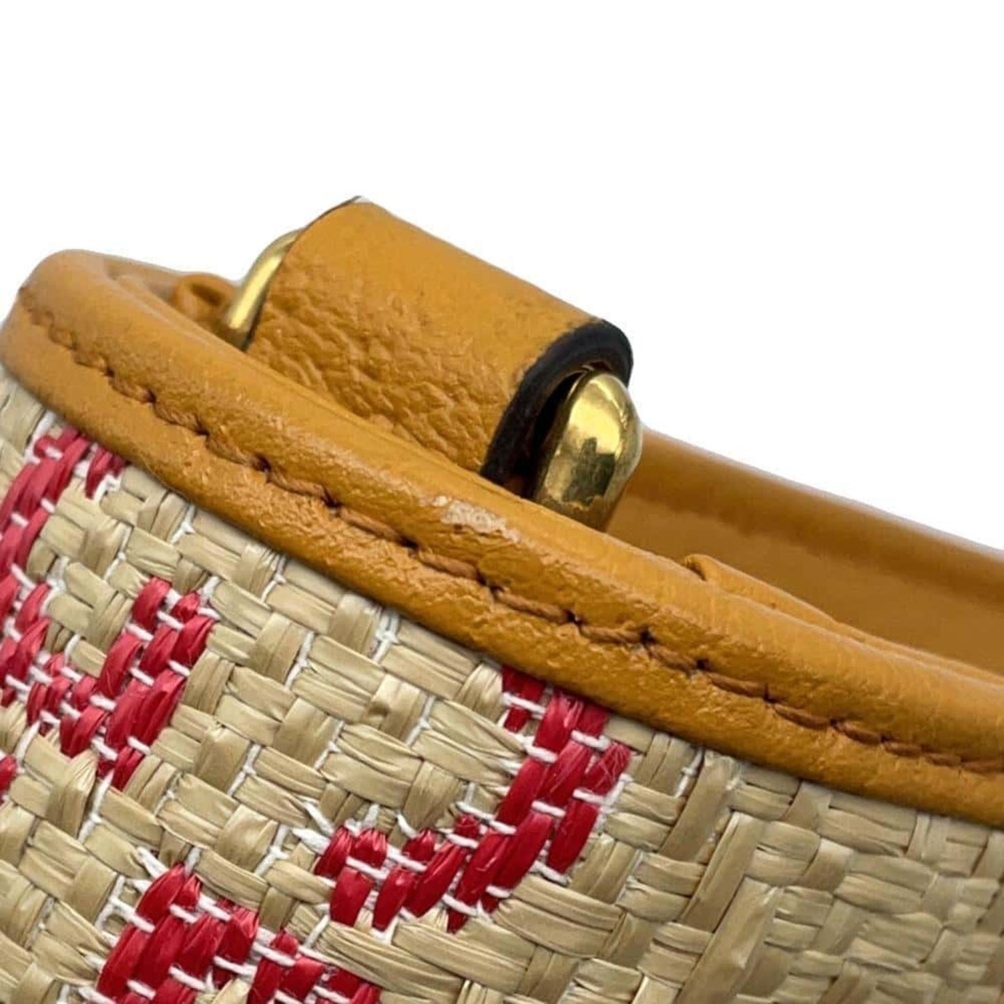 Gucci Shoulder Bag Horsebit Raffia Leather 677286 Gucci 2Way