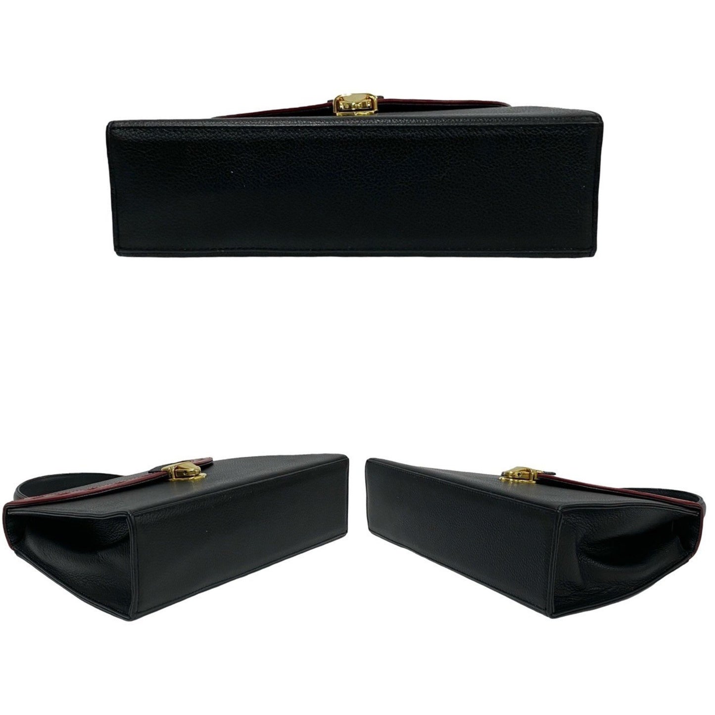 Yves Saint Laurent Ysl Cutout Perforated Leather 2-Way Handbag/Shoulder Bag
